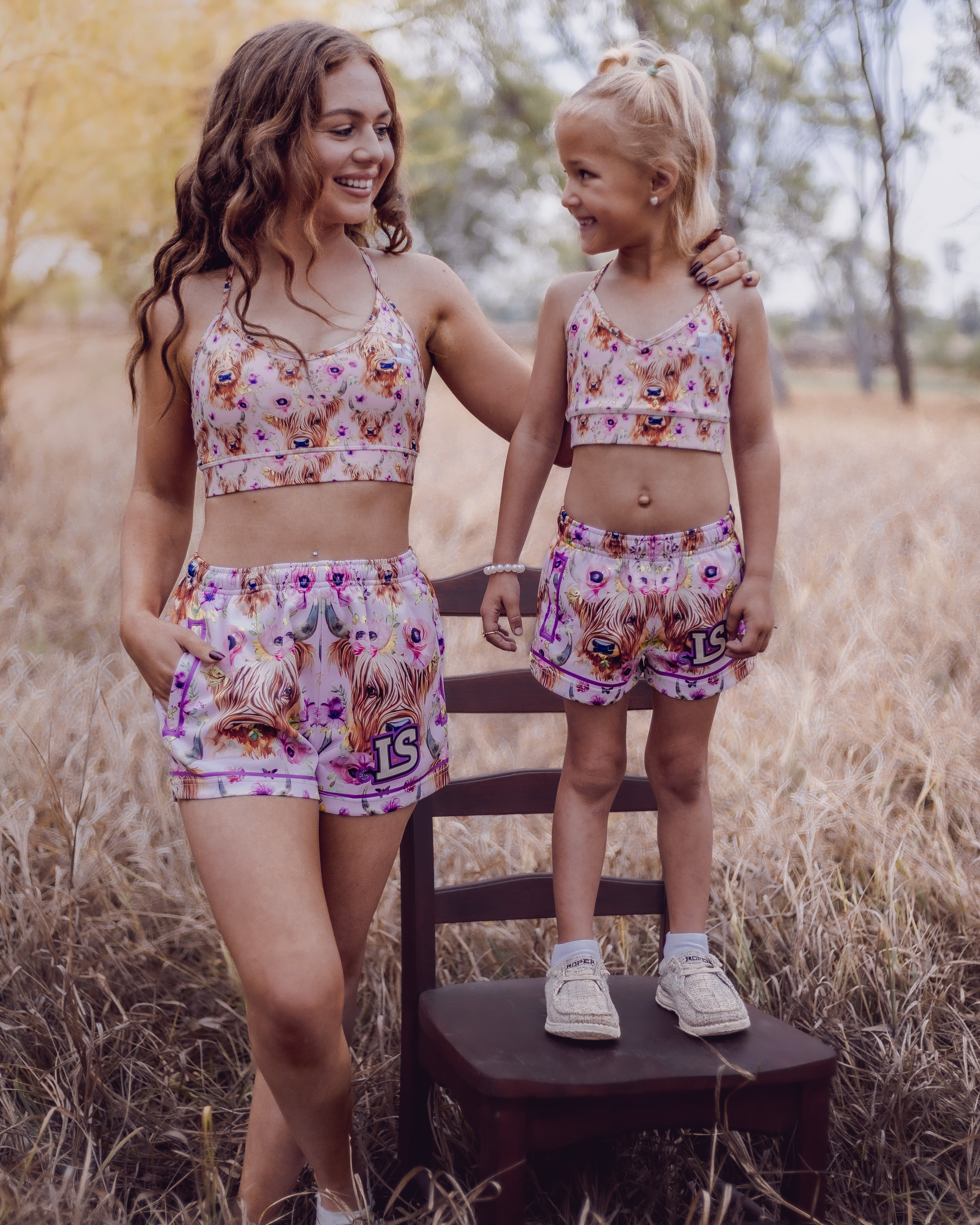 Highland Steer Teen Sports Crop