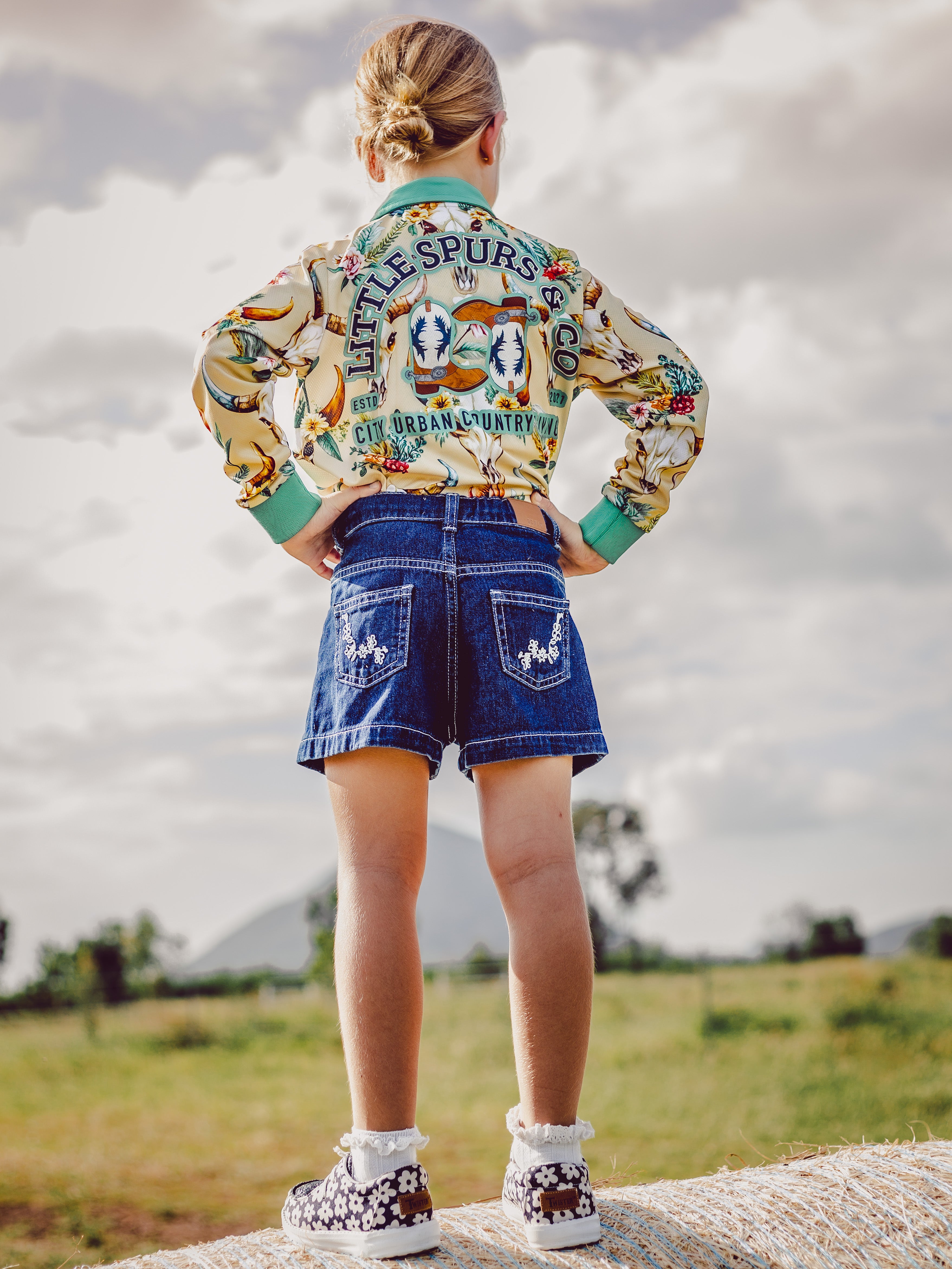 Skull and Flowers Teen Sun Protection Shirt