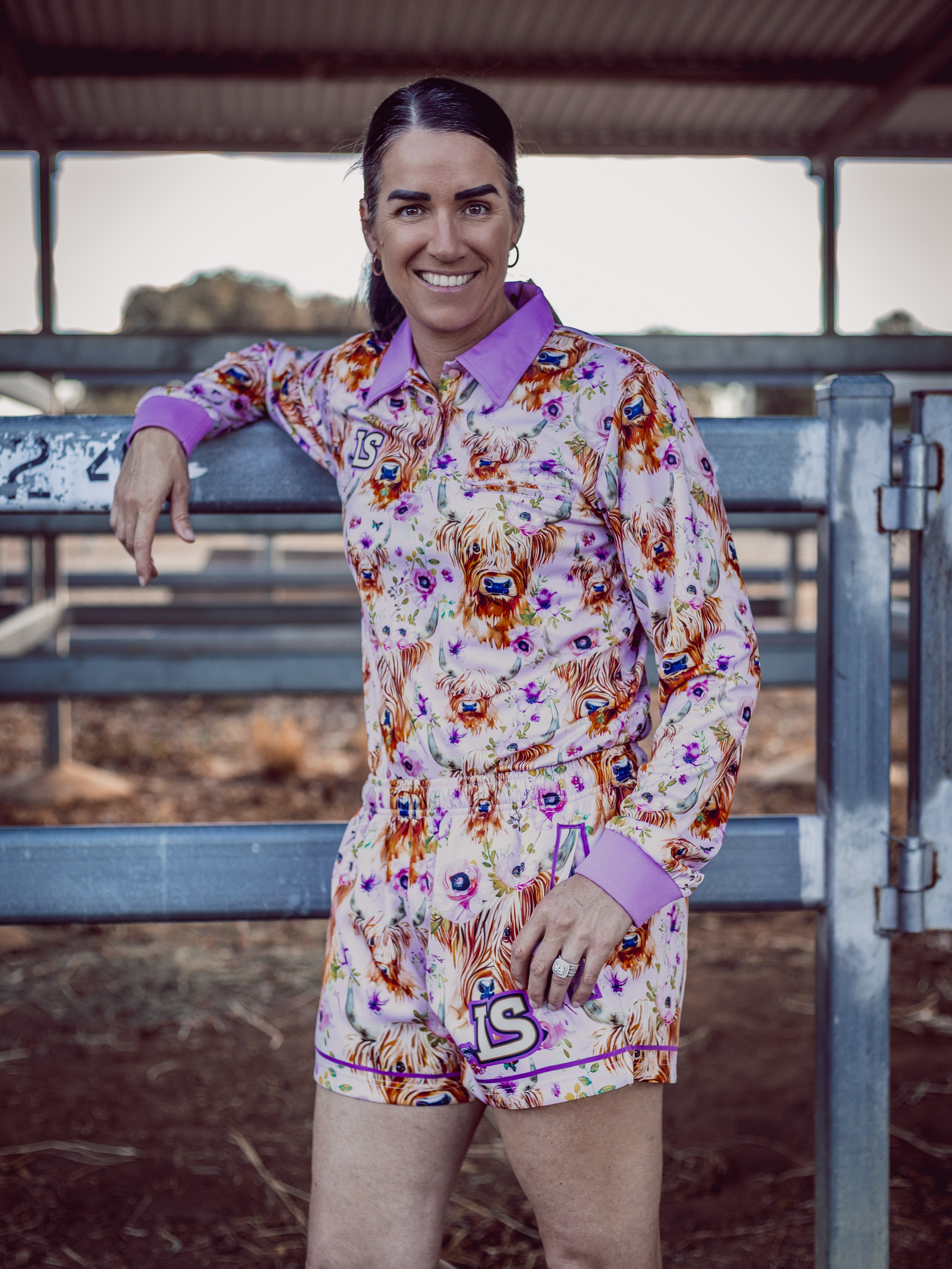 Highland Steer Ladies Sun Protection Shirt