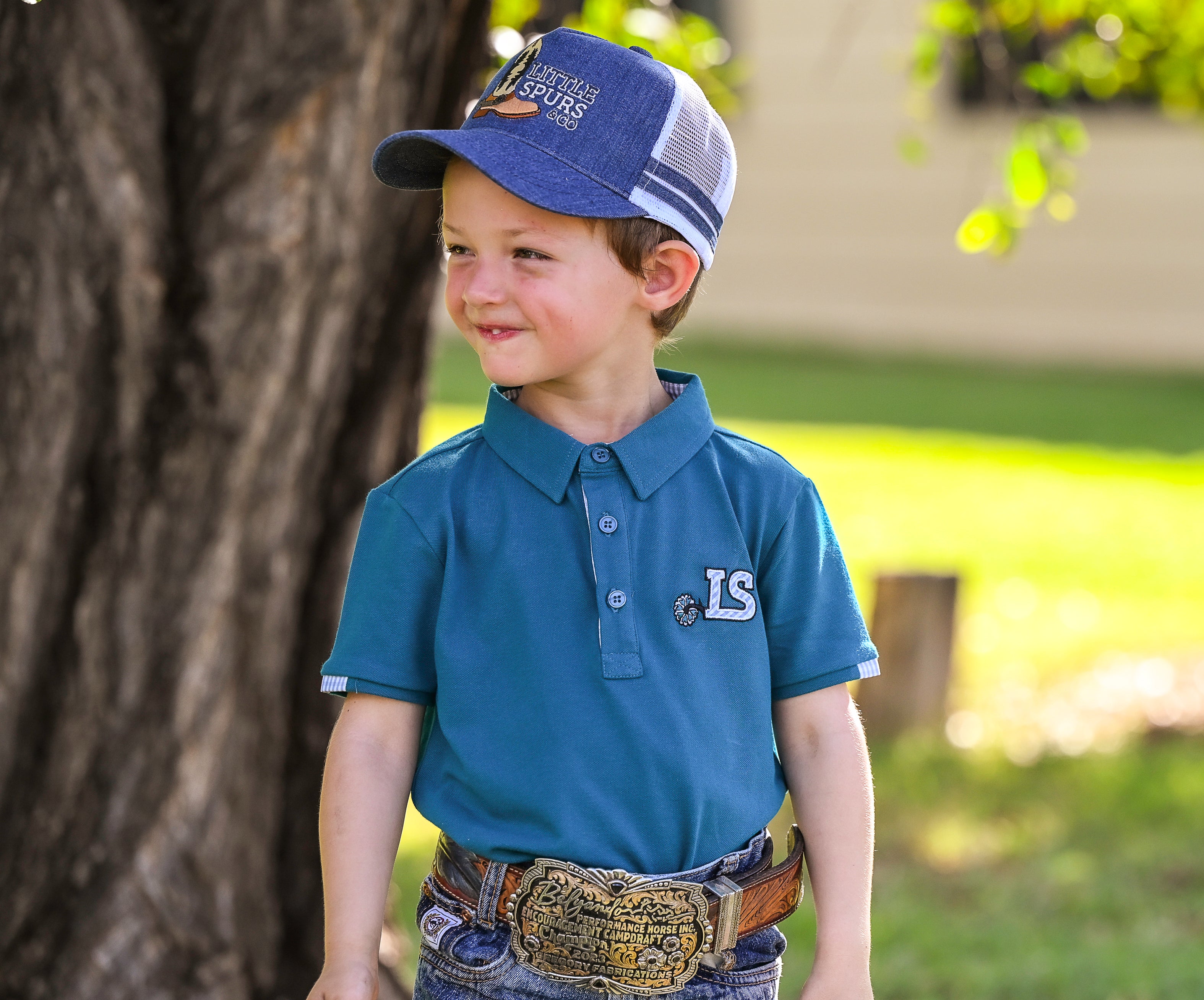 Little Spurs & Co - Denim Blue Cap