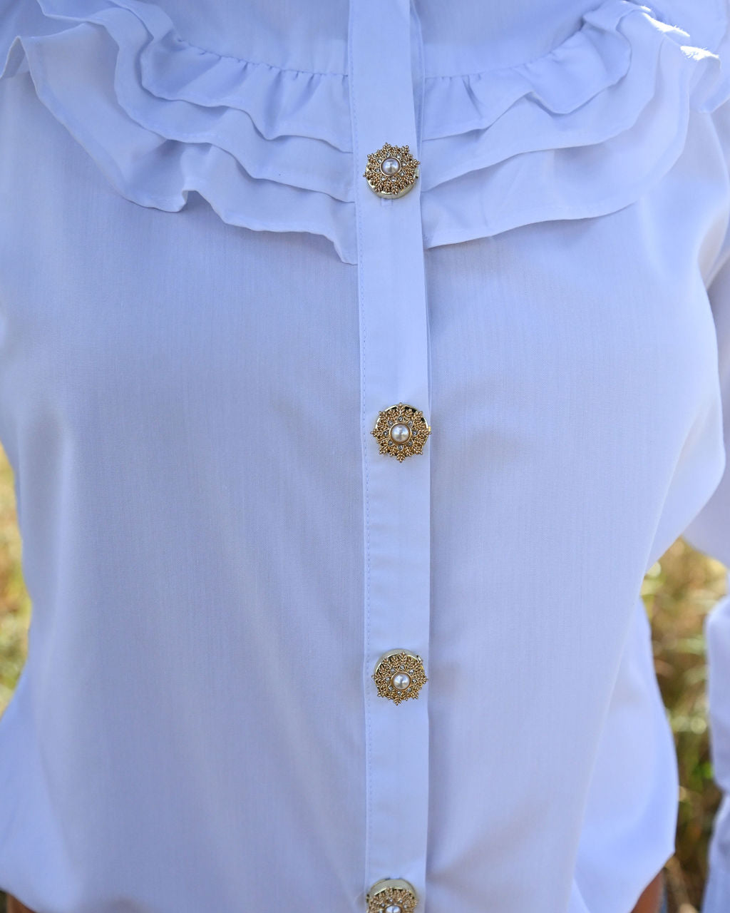 Sweetheart Button Covers - Gold Snowflake