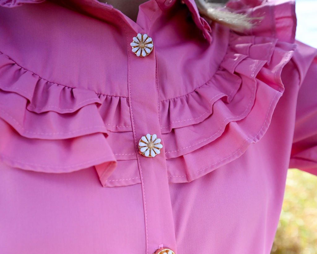 Sweetheart Button Covers - White Flower