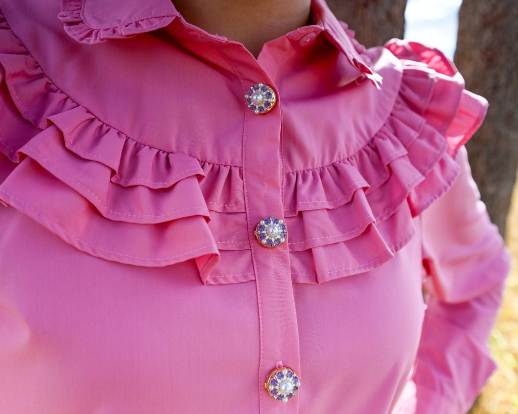 Sweetheart Button Covers - Purple Pearl