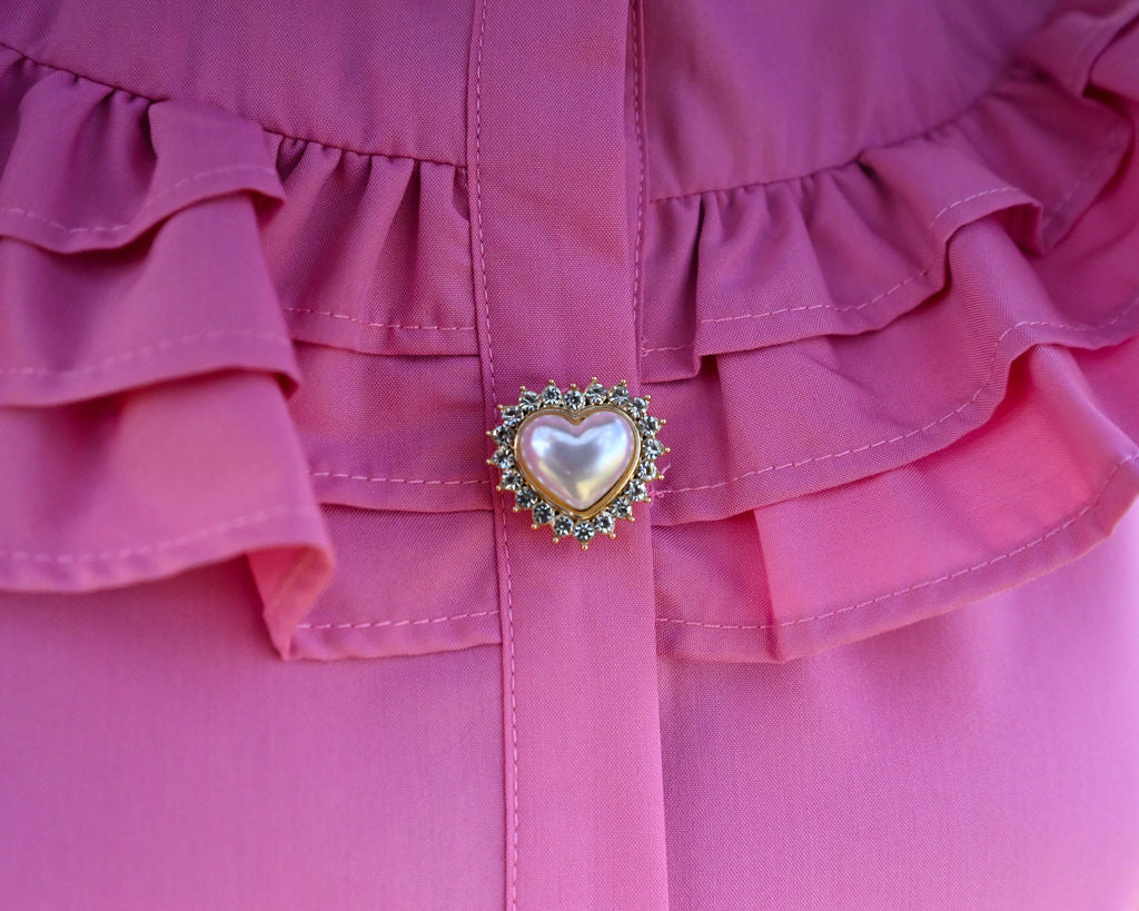 Sweetheart Button Covers - Pearl Heart