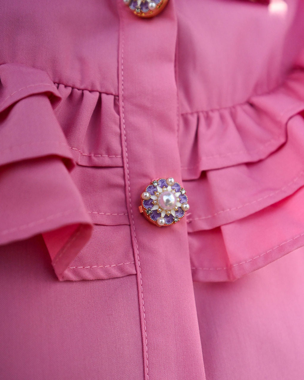 Sweetheart Button Covers - Purple Pearl