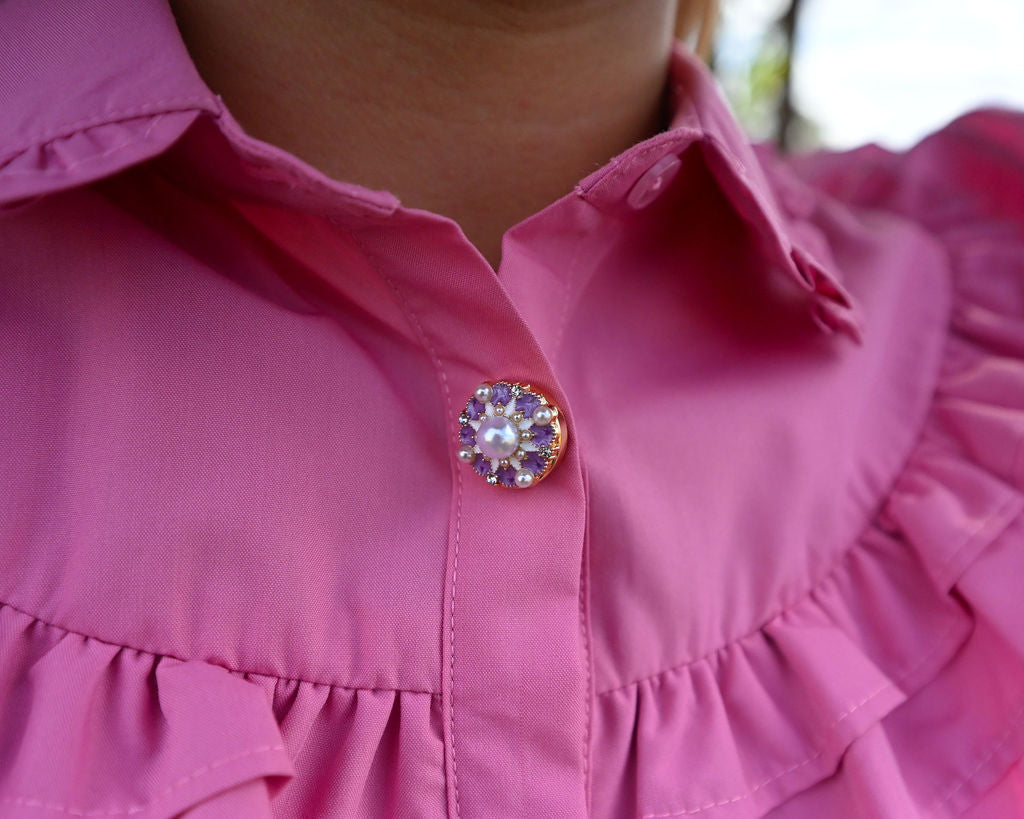 Sweetheart Button Covers - Purple Pearl