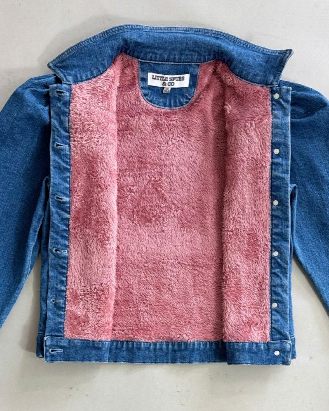 Little Spurs & Co Puff Sleeve Denim Jacket