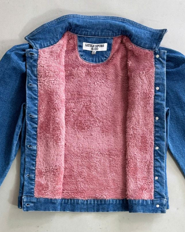 Little Spurs & Co Puff Sleeve Teen Denim Jacket