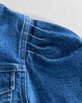 Little Spurs & Co Puff Sleeve Teen Denim Jacket