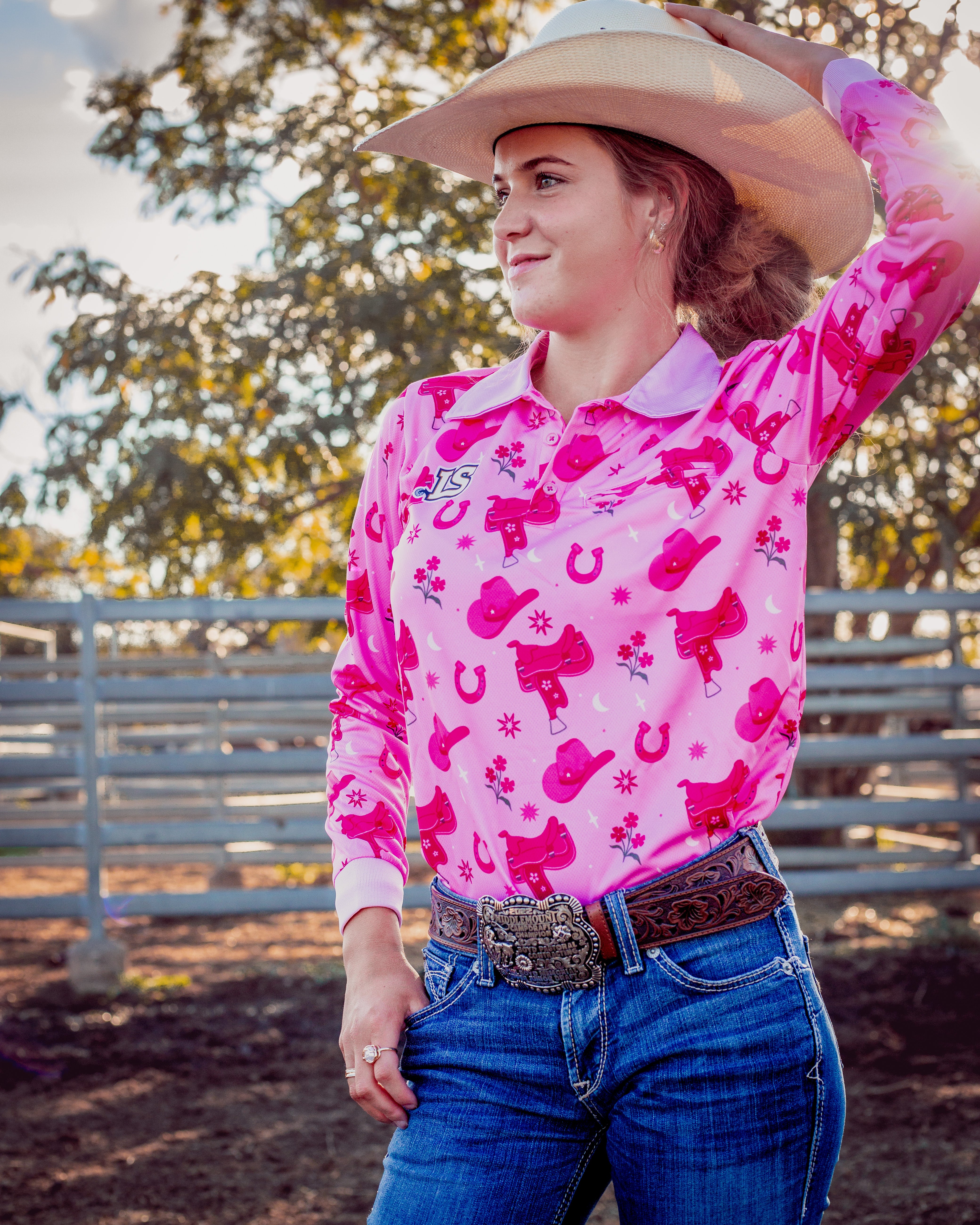 Cowgirl Pink Teen Sun Protection Shirt