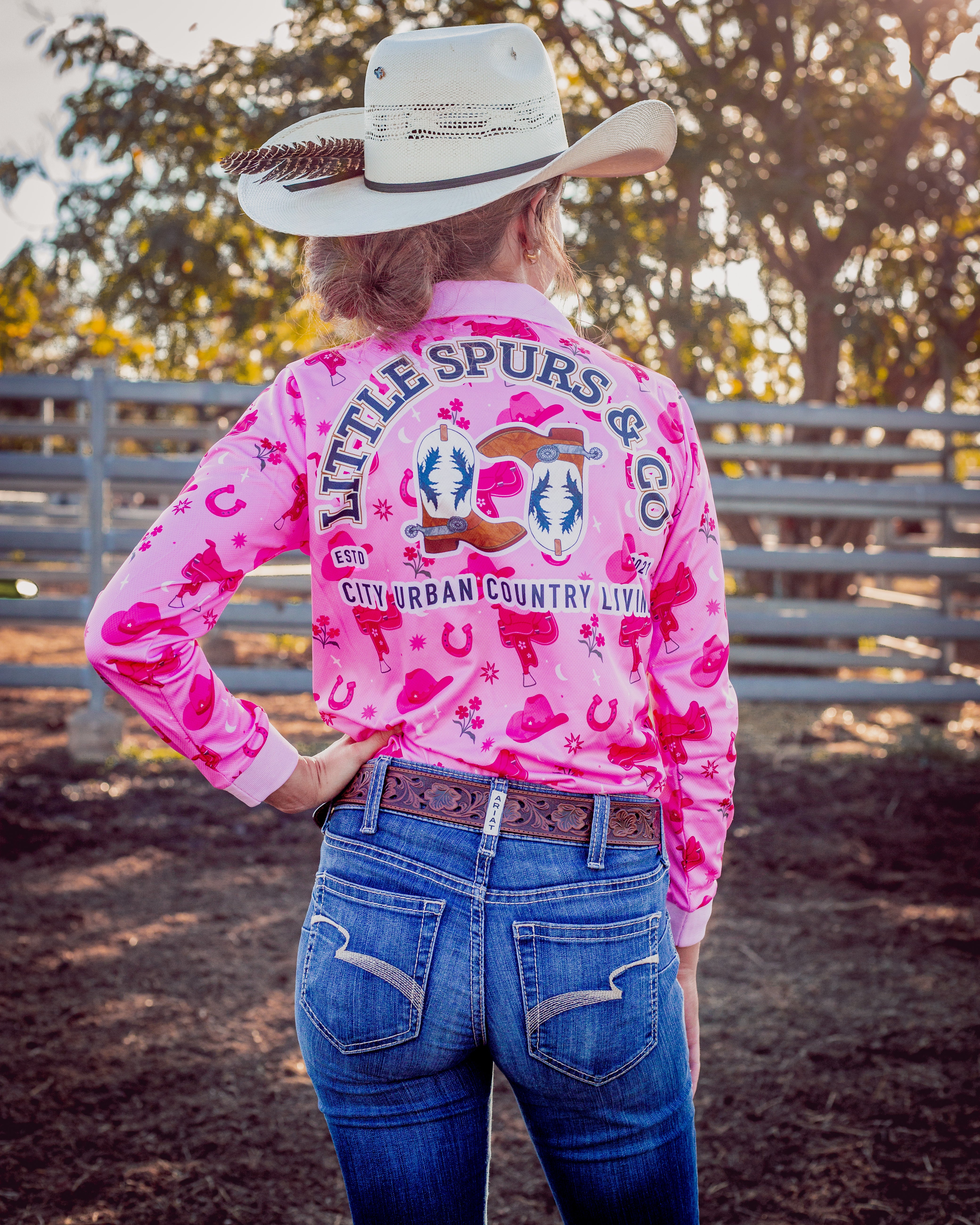 Cowgirl Pink Teen Sun Protection Shirt