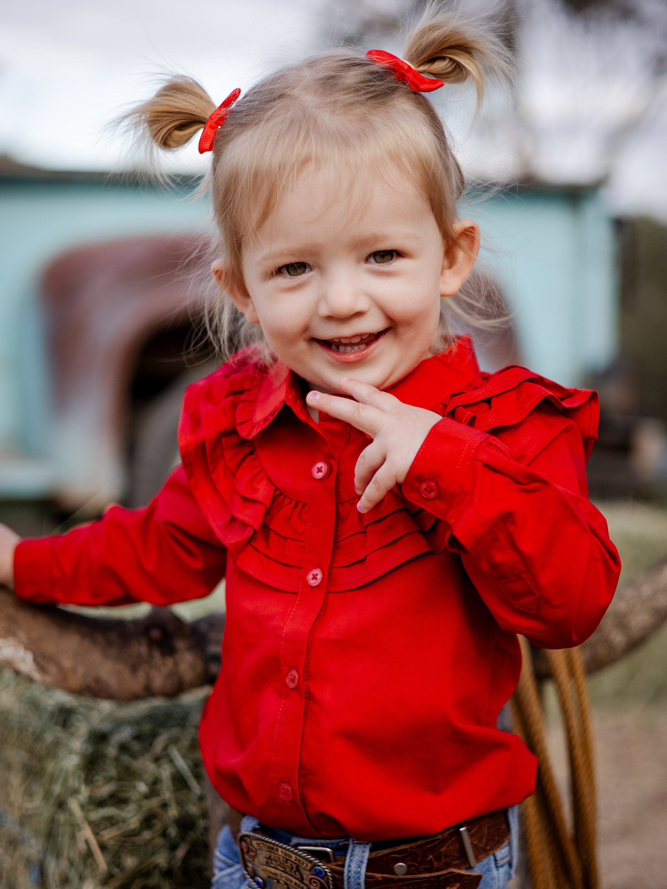Severnlea Ruffle Long Sleeve Romper