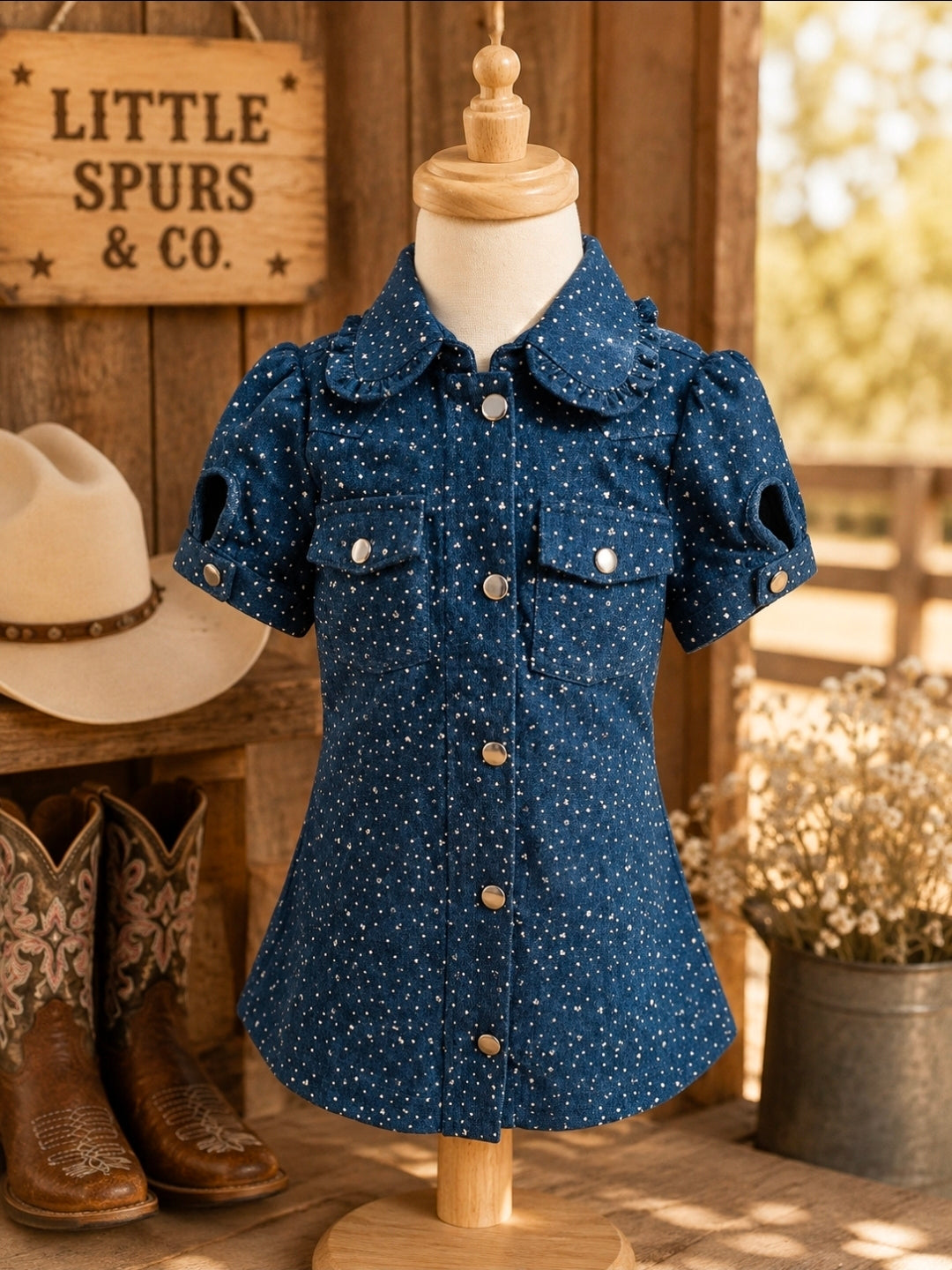 Mareeba Sparkle Teen Denim Dress