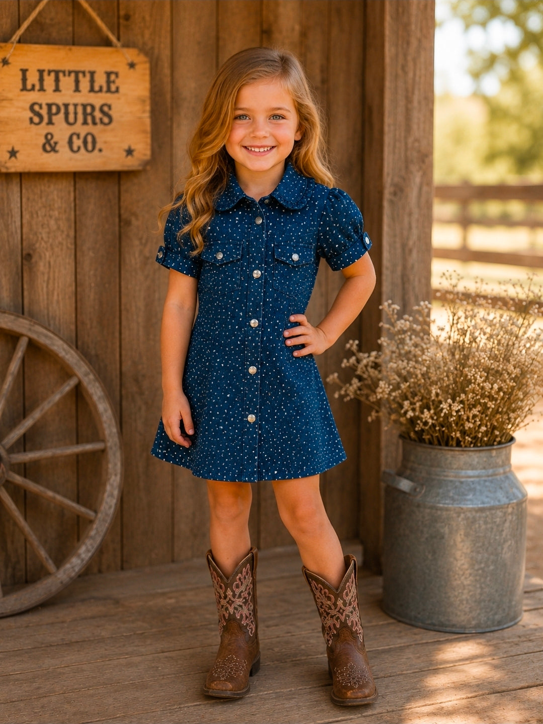 Mareeba Sparkle Teen Denim Dress