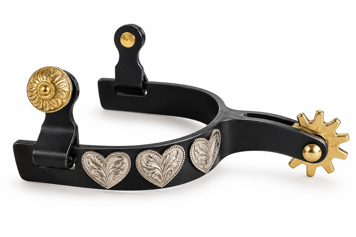 Youth Western Spurs - Silver Hearts