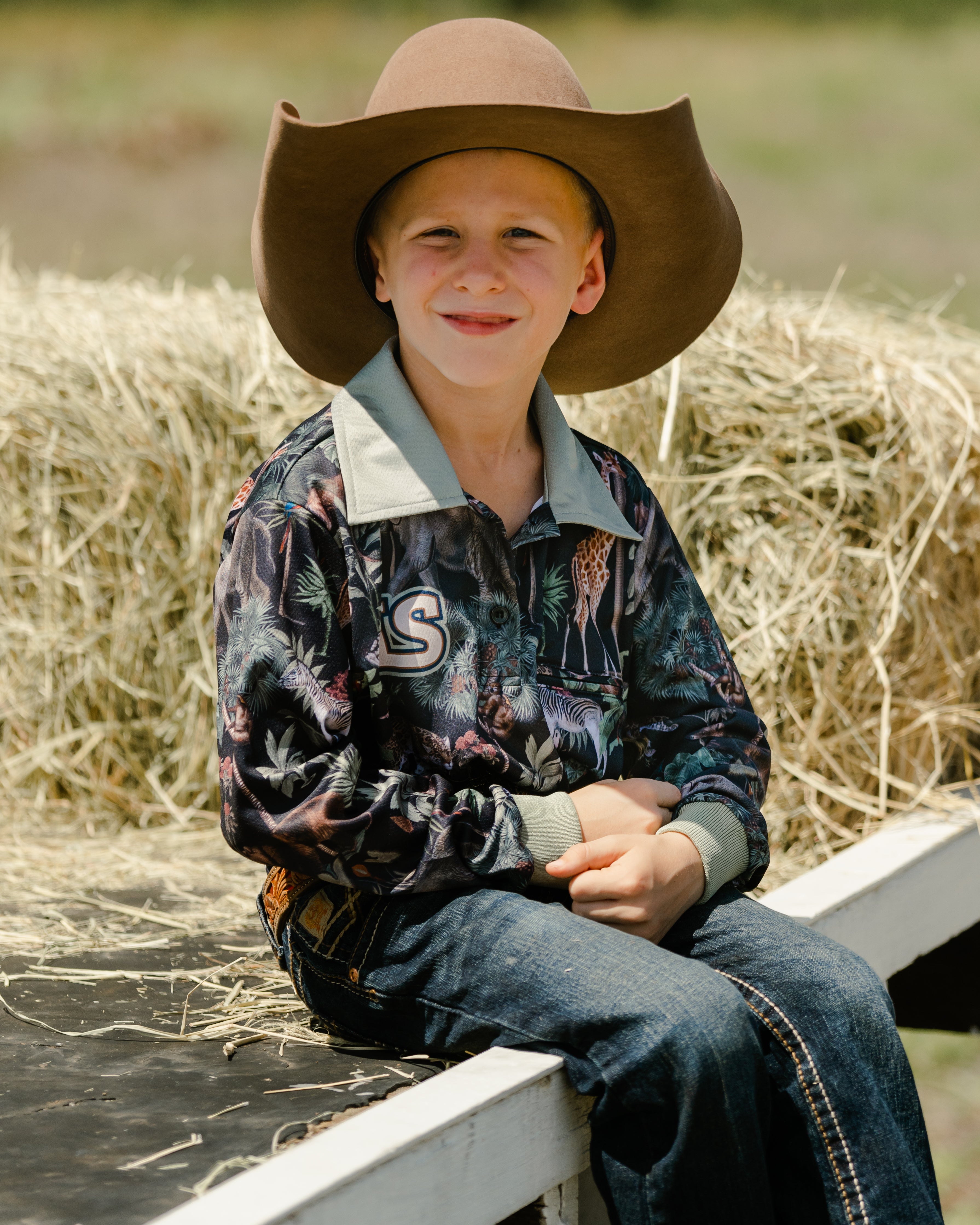 Kids Fishing Shirt - Desert – Littlespursandco