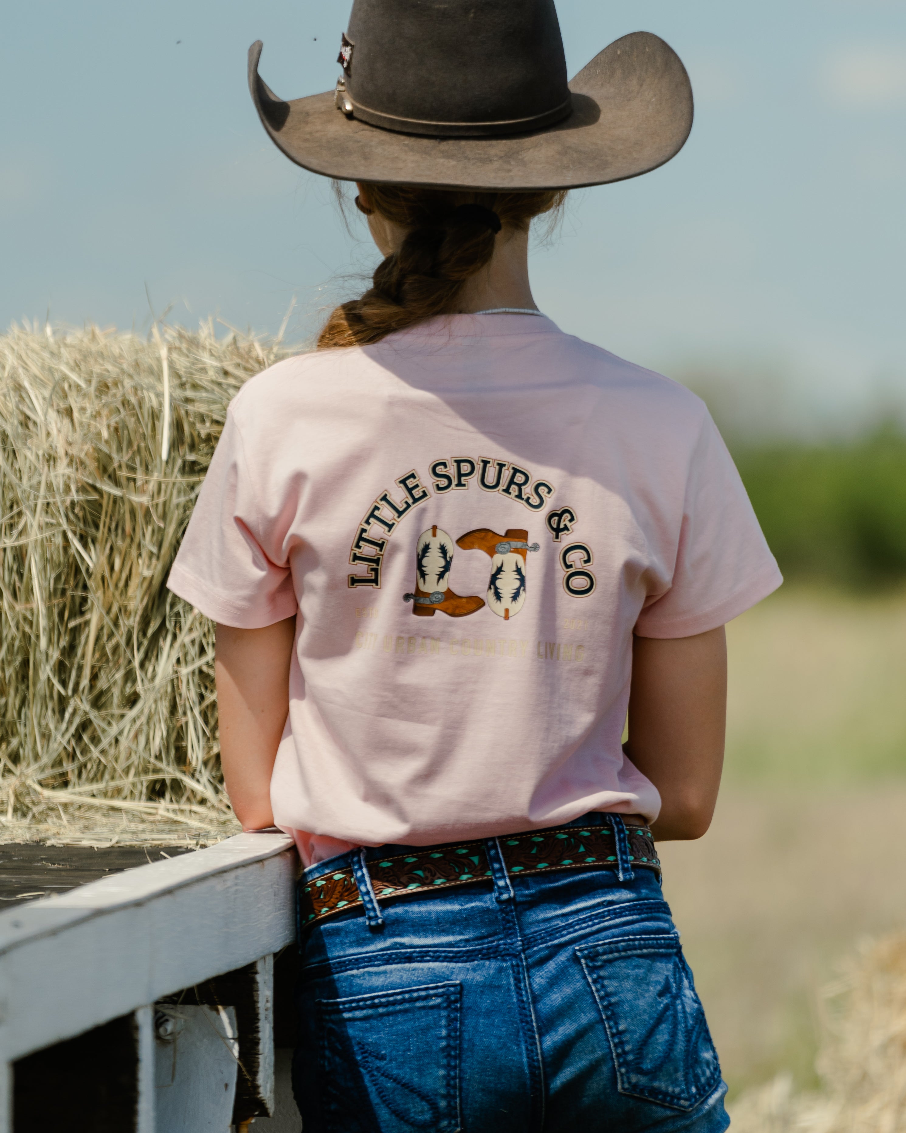 Little Spurs & Co Kids T-Shirt - Light Pink