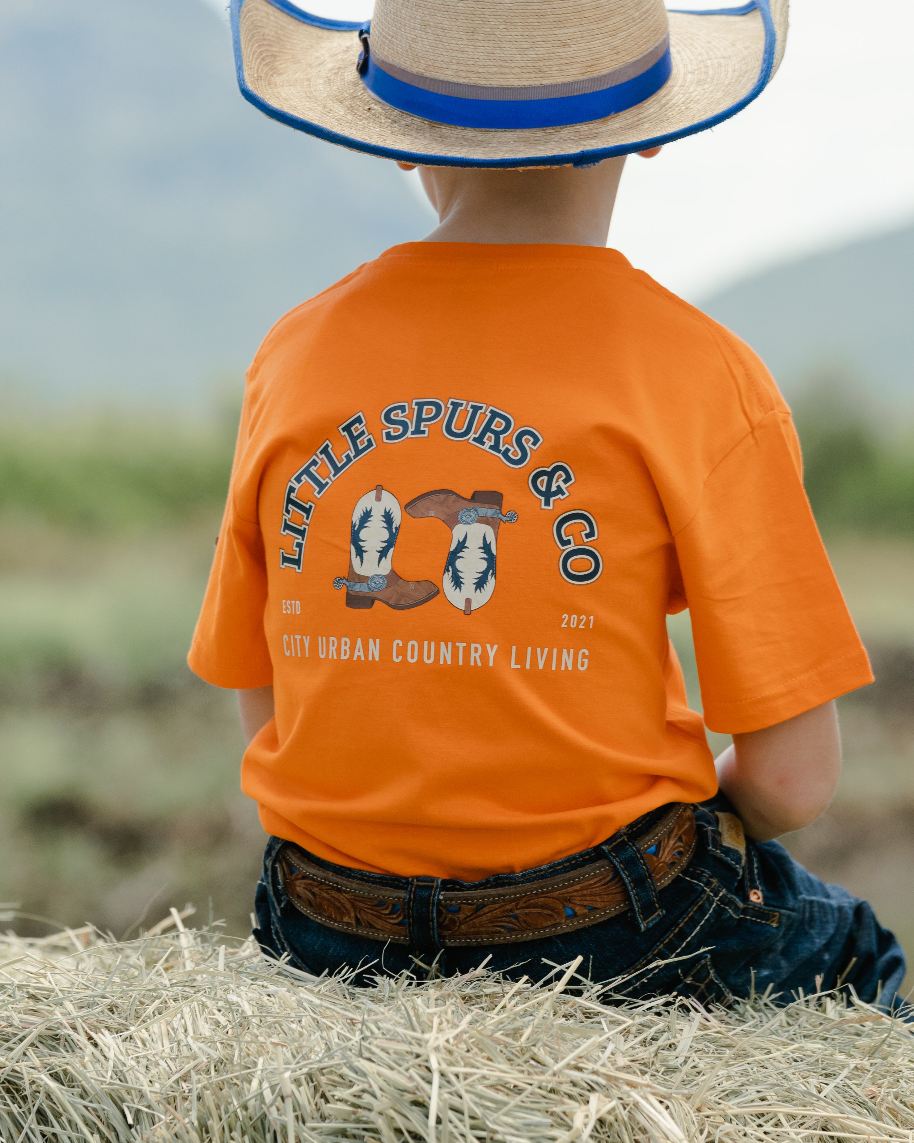 Little Spurs & Co Kids T-Shirt - Orange