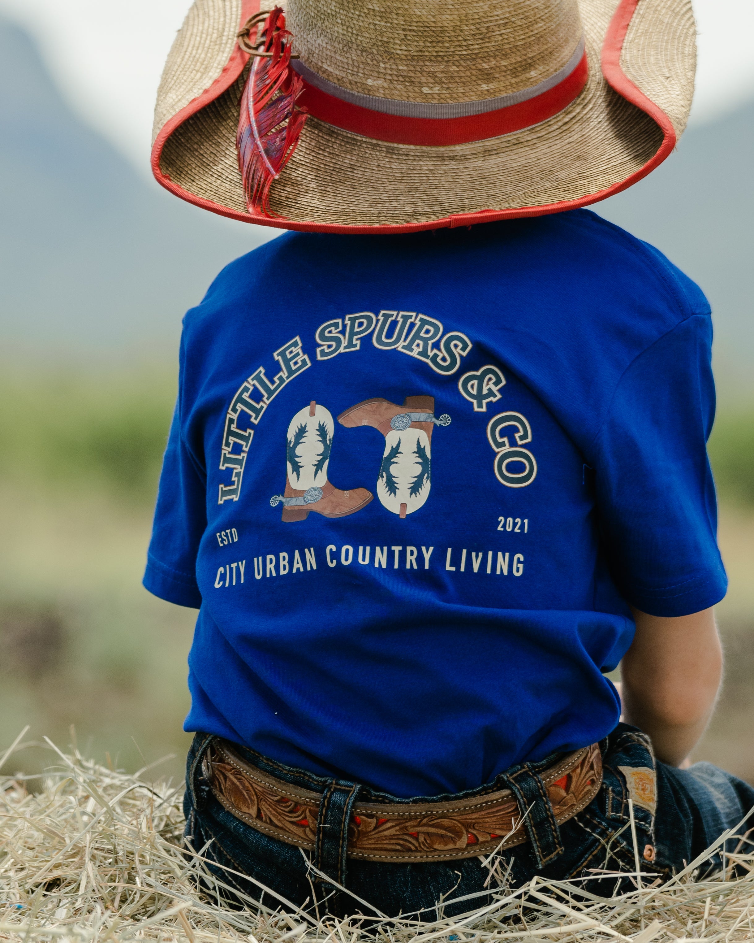 Little Spurs & Co Kids T-Shirt - Royal Blue