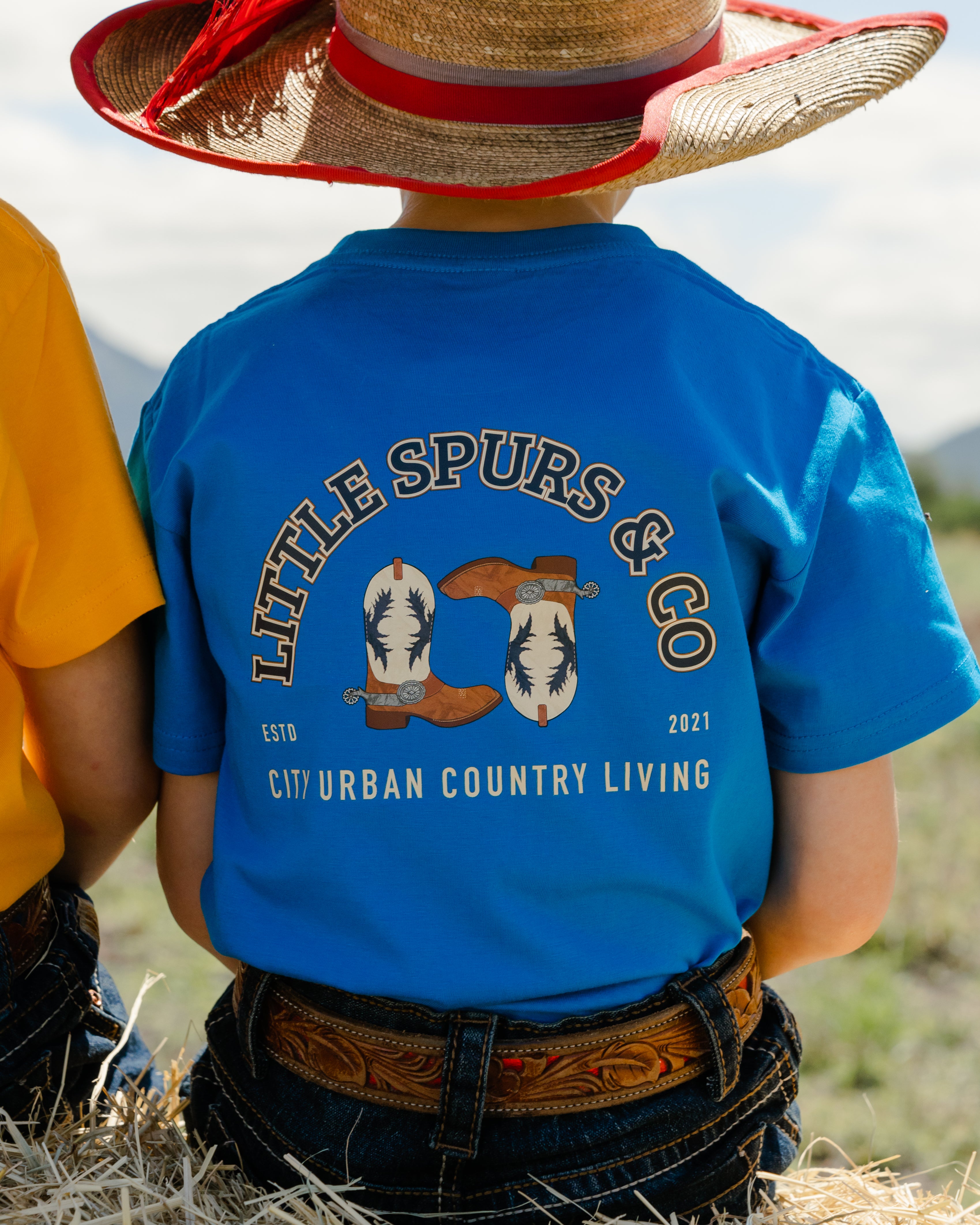 Little Spurs & Co Kids T-Shirt - Sea Blue