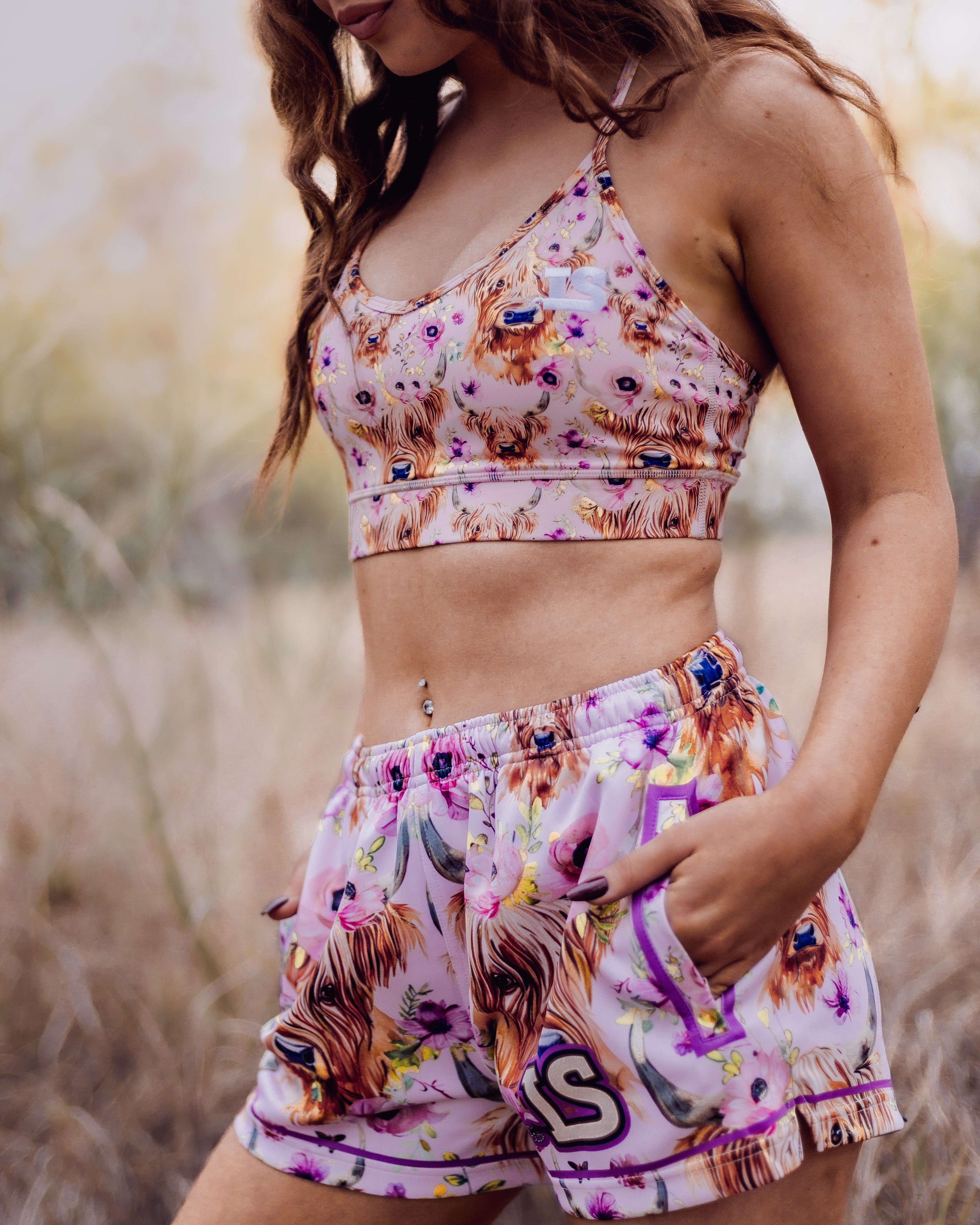 Highland Steer Teen Sports Crop