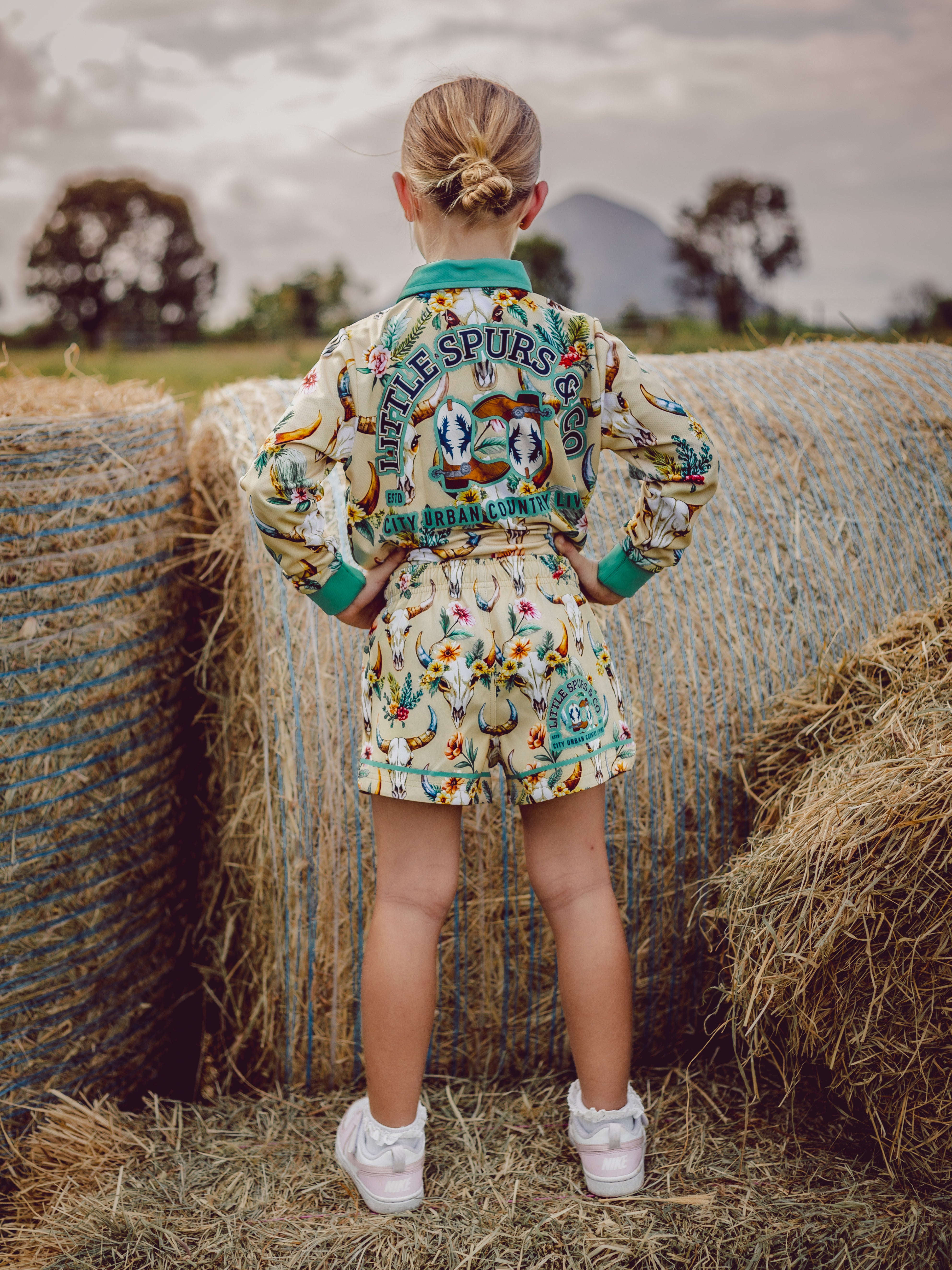 Skull and Flowers Shorts