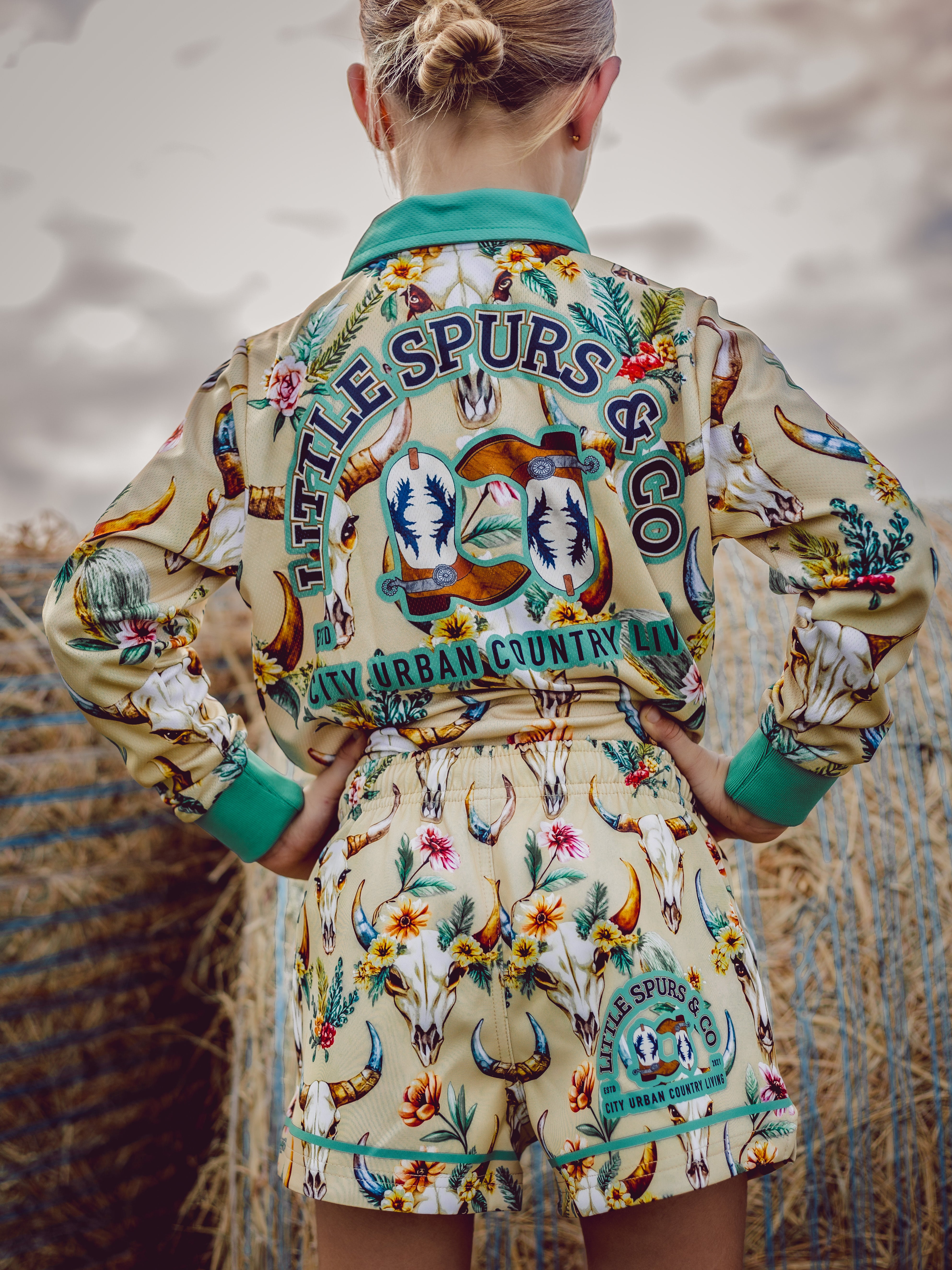 Skull and Flowers Sun Protection Shirt