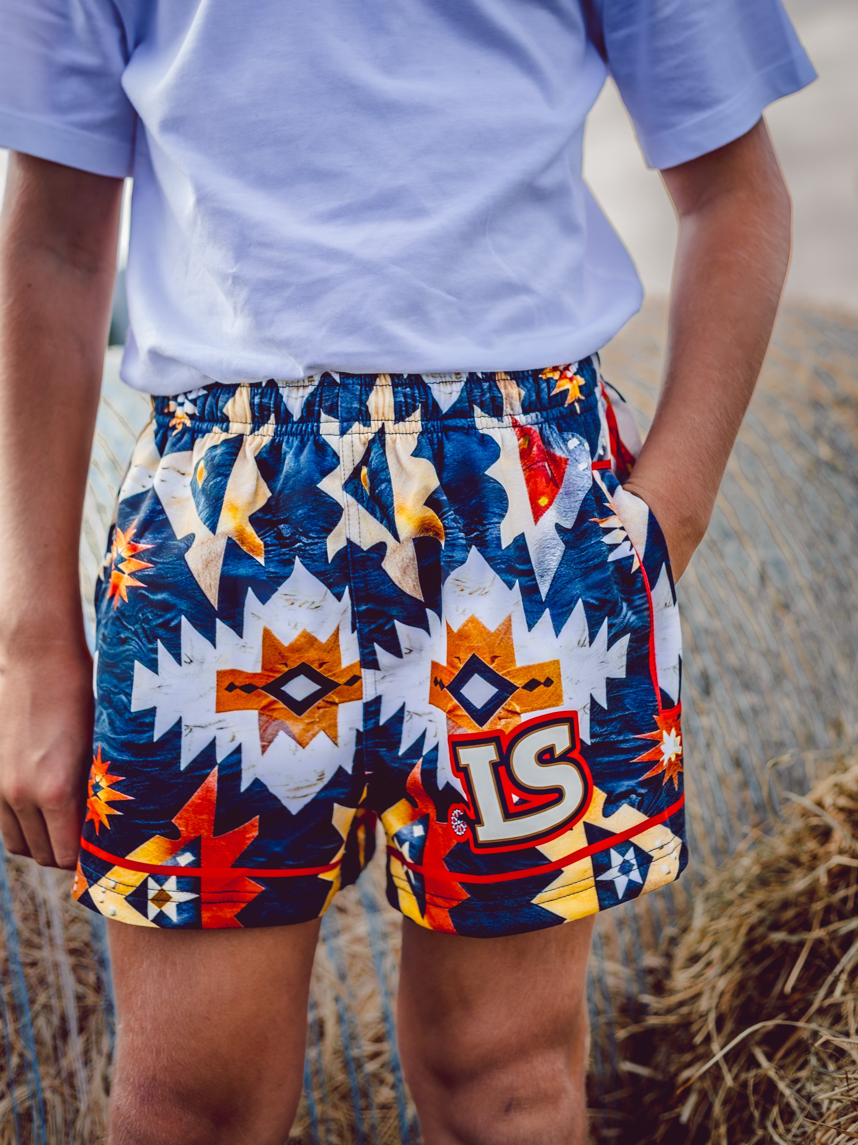 Aztec Cowhide Teen Shorts