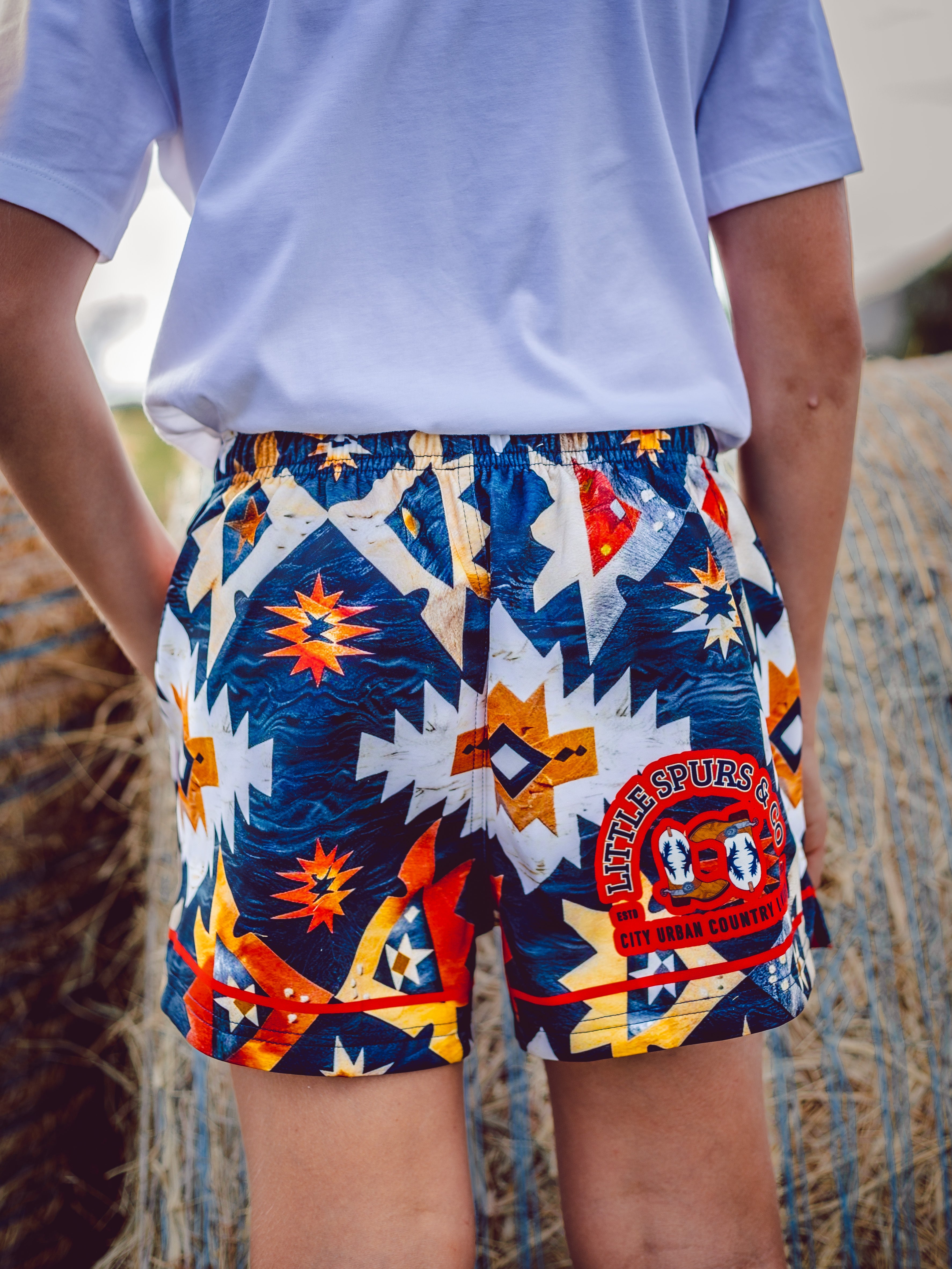 Aztec Cowhide Teen Shorts