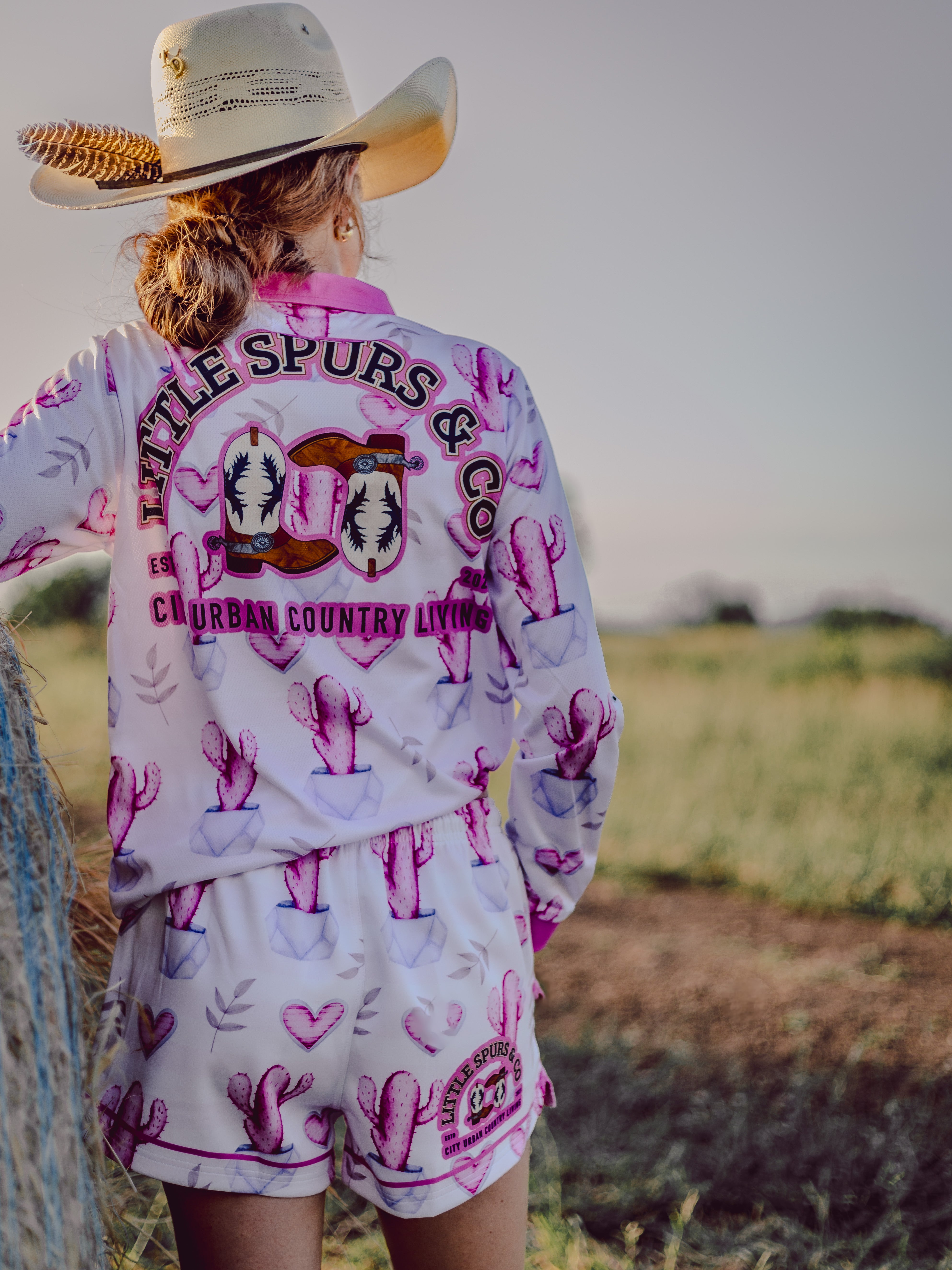 Pink Cactus Teen Sun Protection Shirt