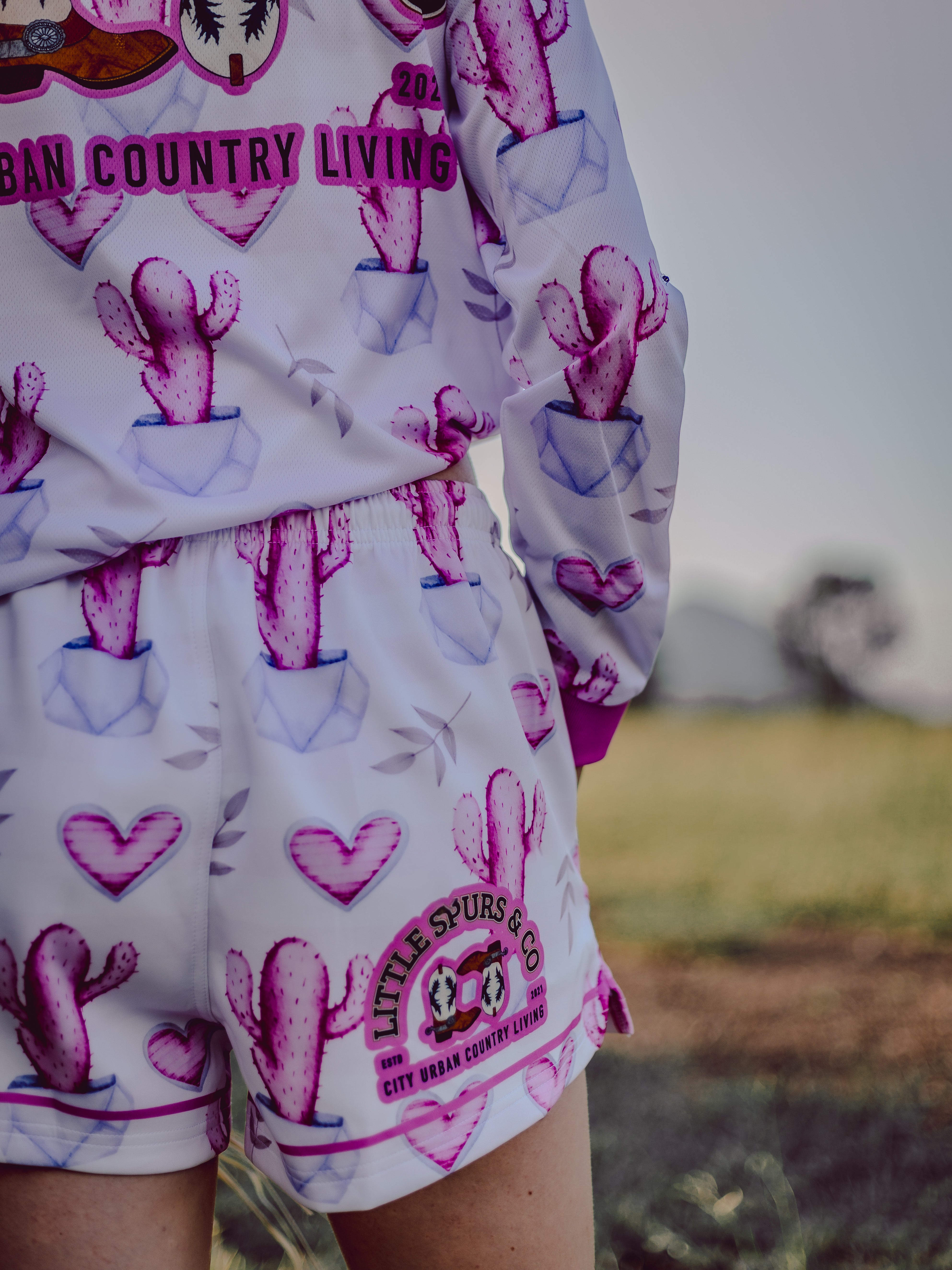 Pink Cactus Teen Shorts
