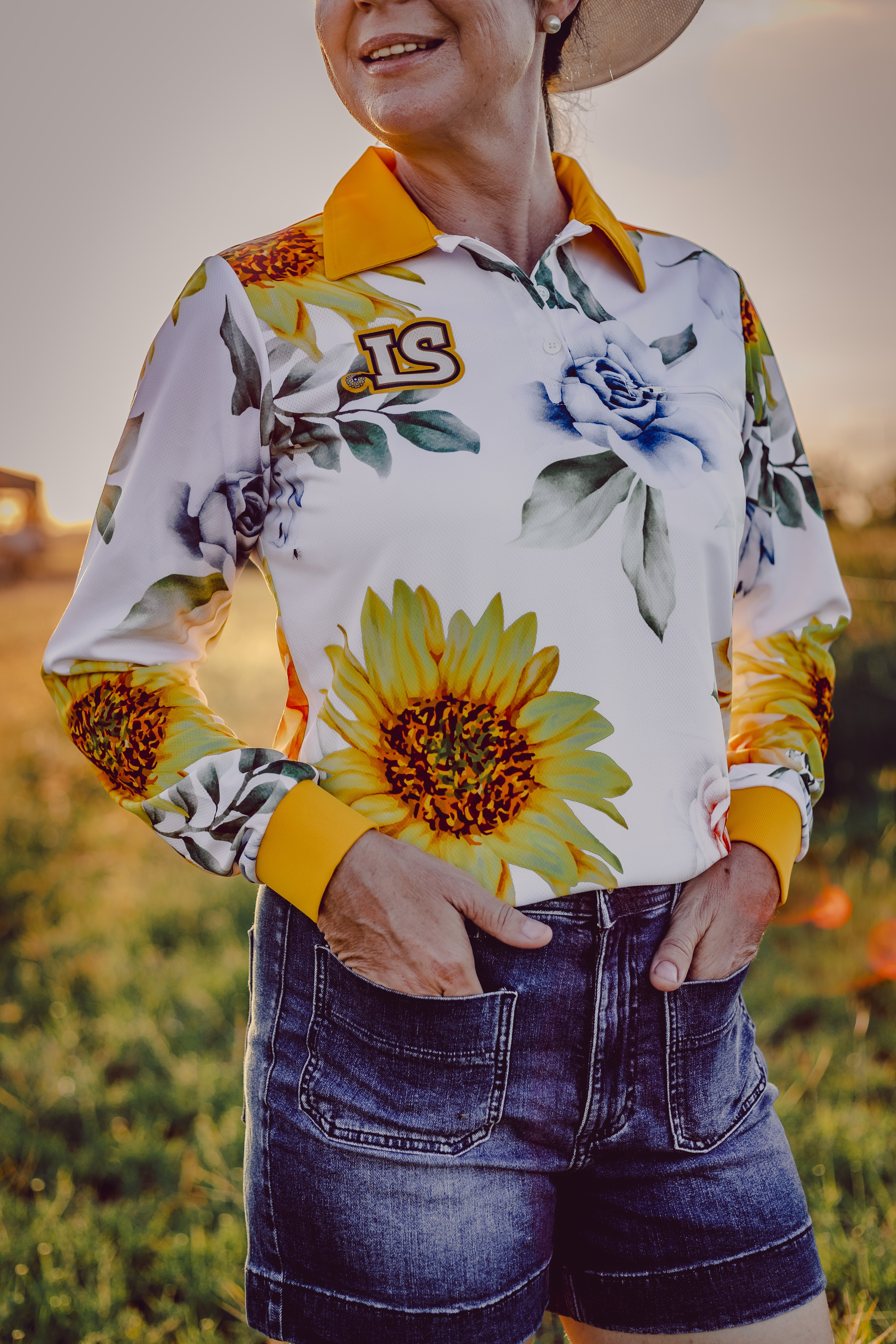 Single Rose Sun Protection Shirt