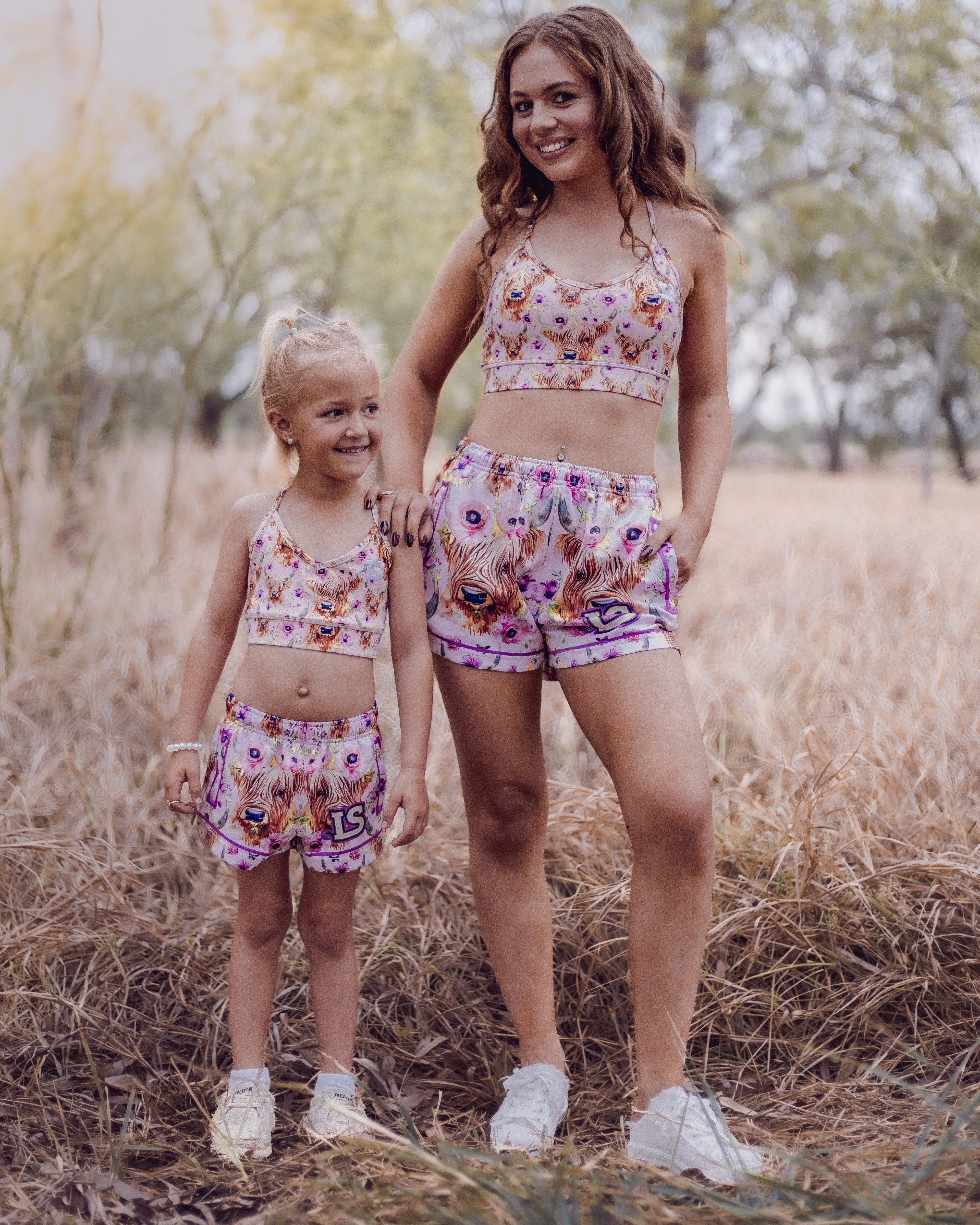 Highland Steer Teen Sports Crop