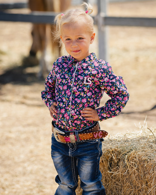Kids Fishing Shirt - Girls Wild West – Littlespursandco