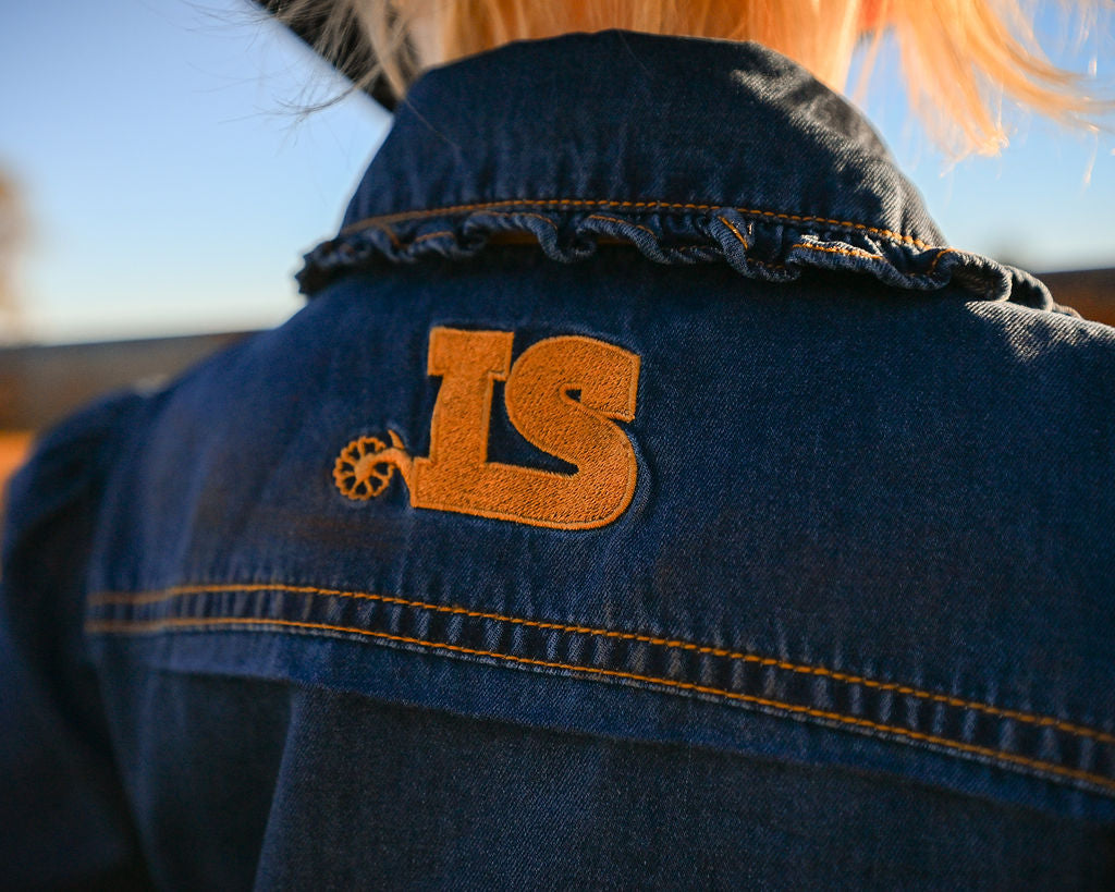 Western Girls Denim Dress Shirt