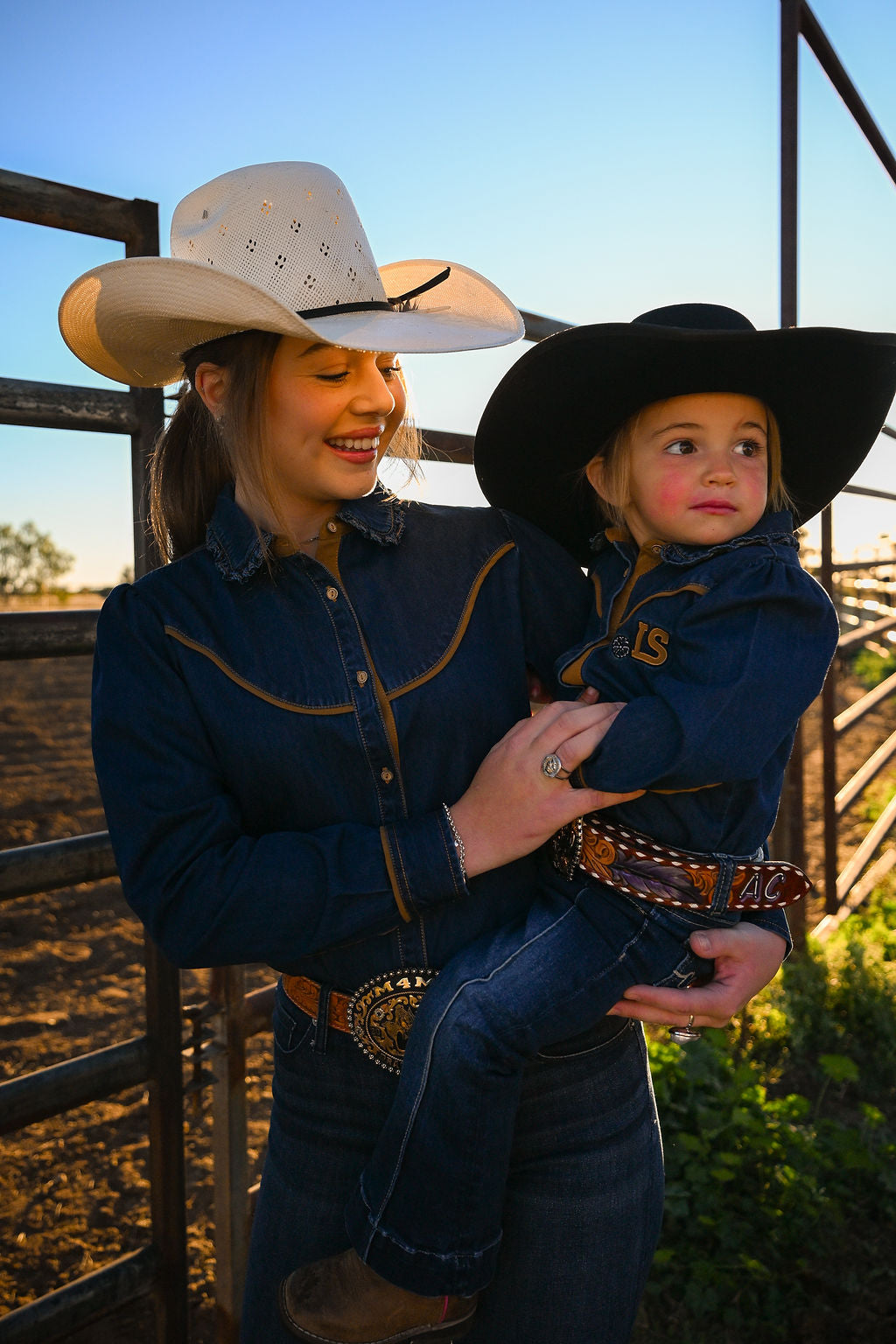 Western Girls Long Sleeve Romper