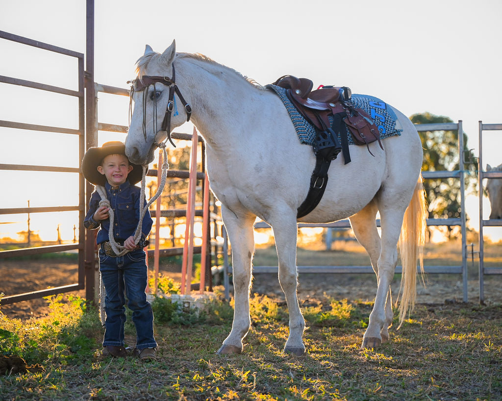 Western Boys Long Sleeve Romper