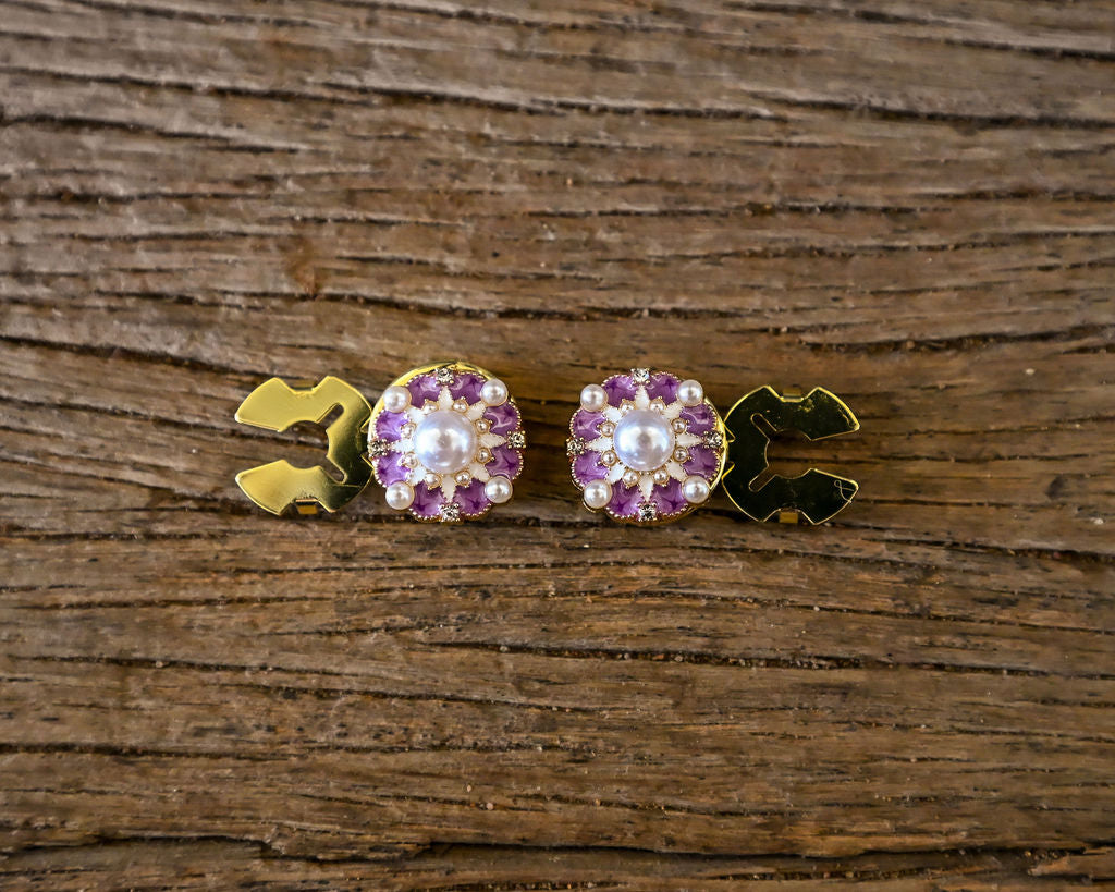 Sweetheart Button Covers - Purple Pearl