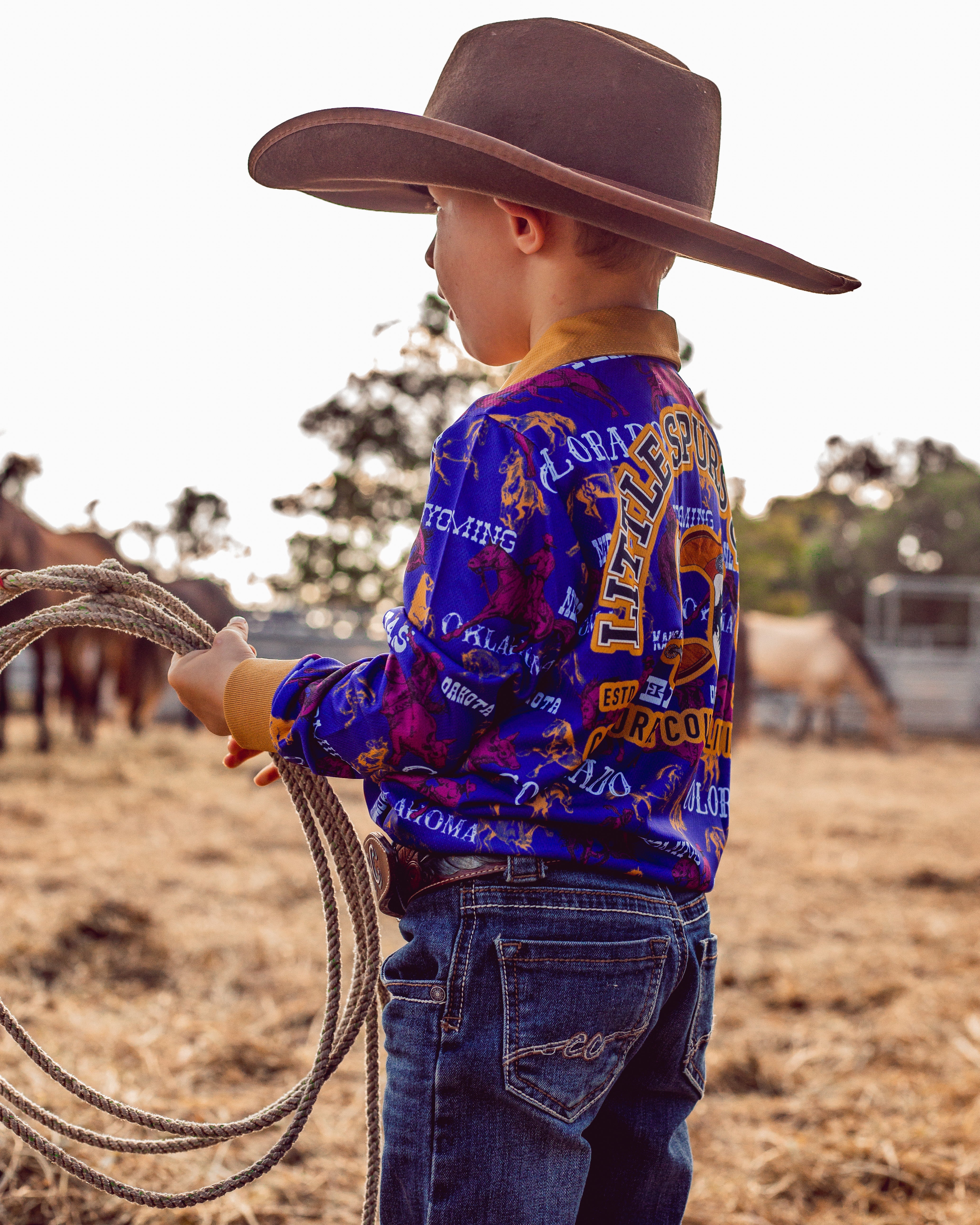Royal Blue Rodeo Sun Protection Shirt