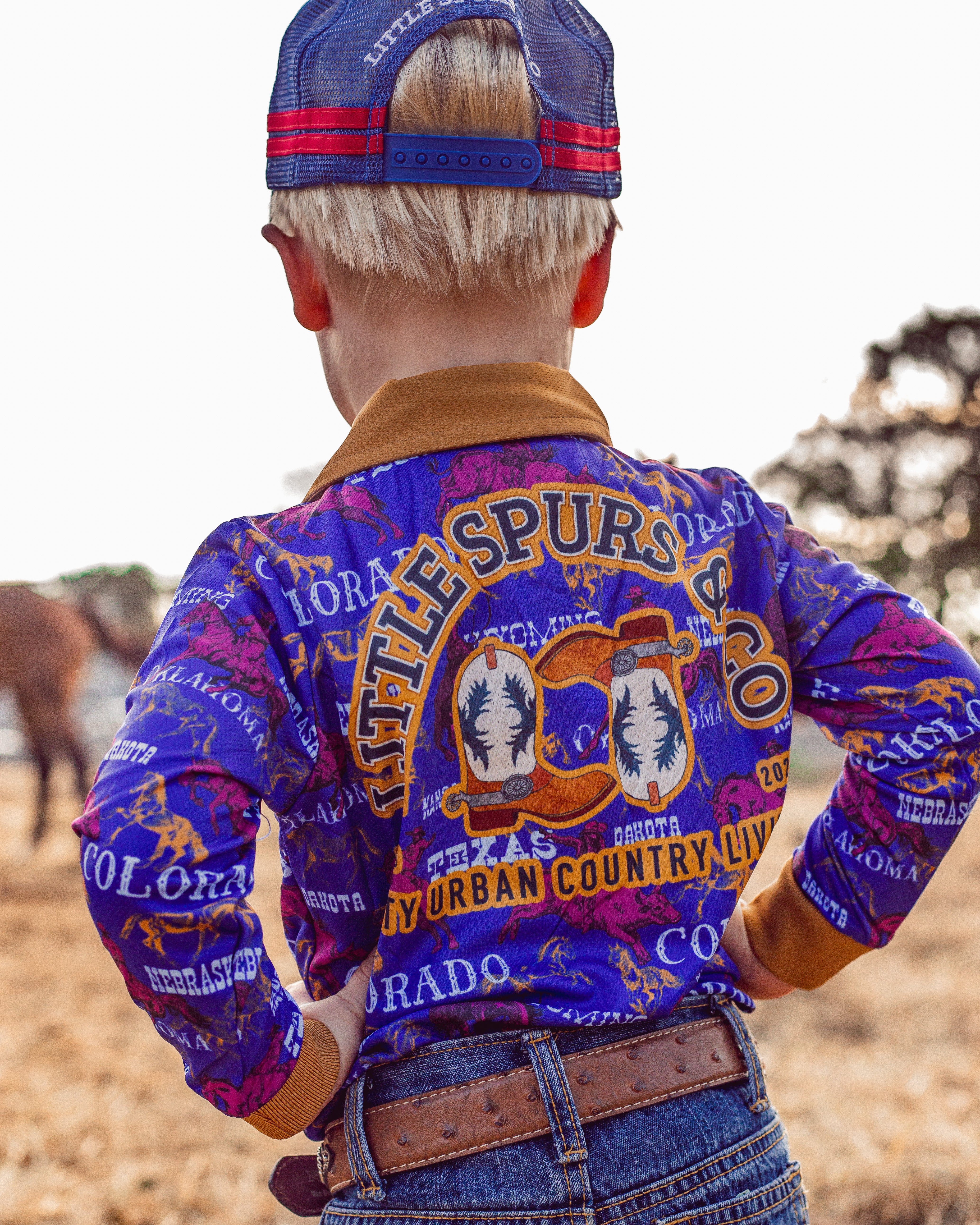 Royal Blue Rodeo Sun Protection Shirt