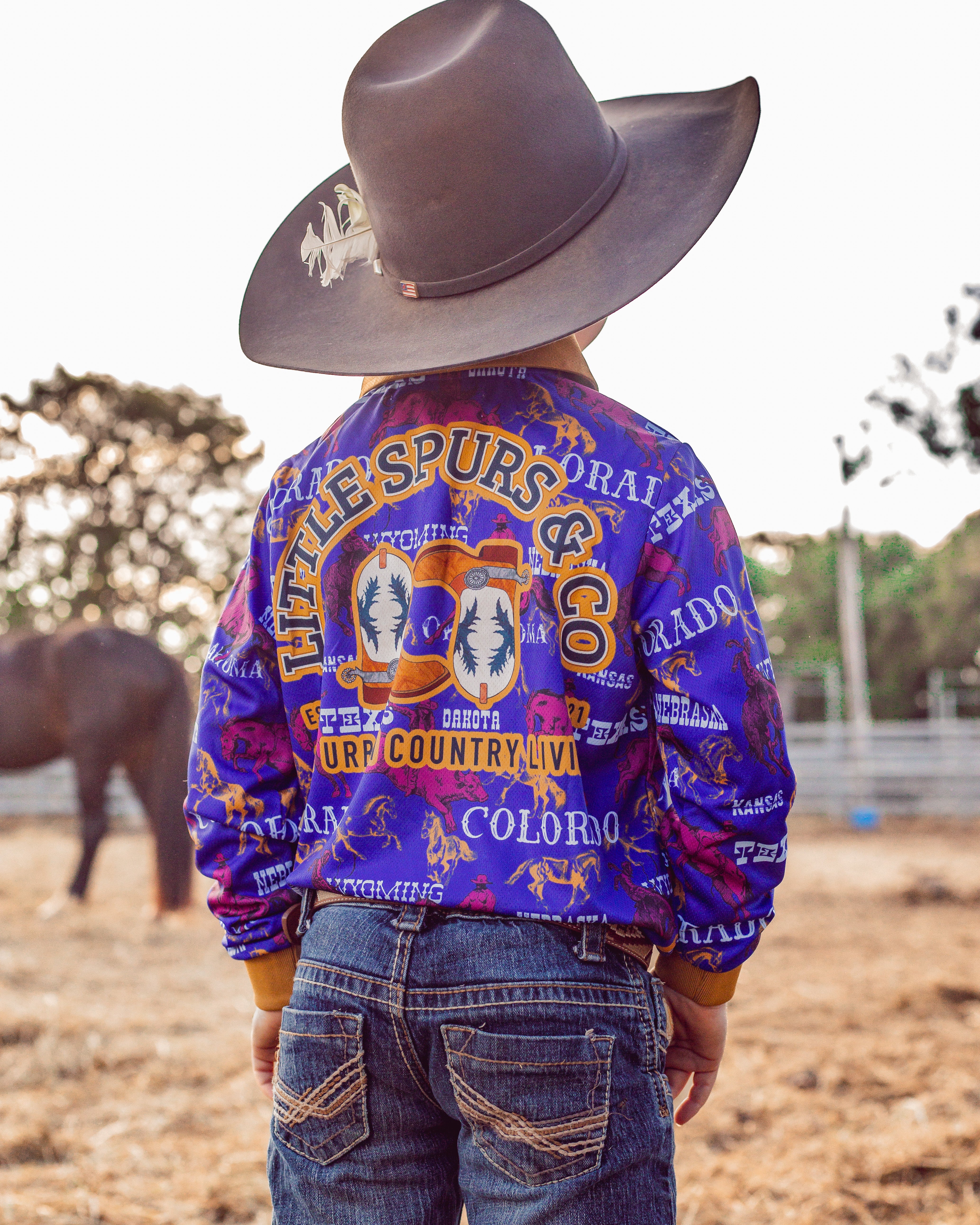 Royal Blue Rodeo Sun Protection Shirt