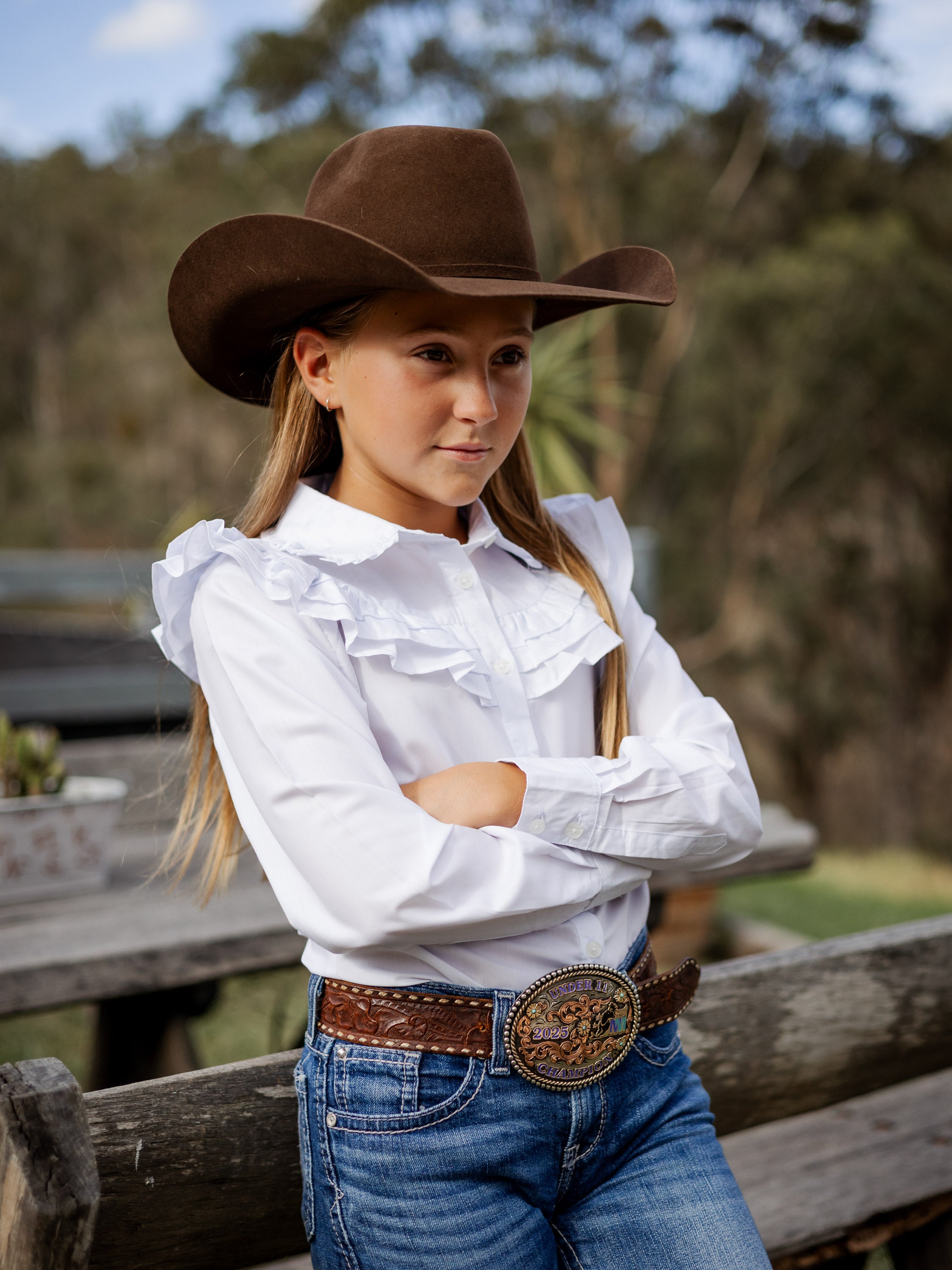 Severnlea Ruffle Teen Dress Shirt