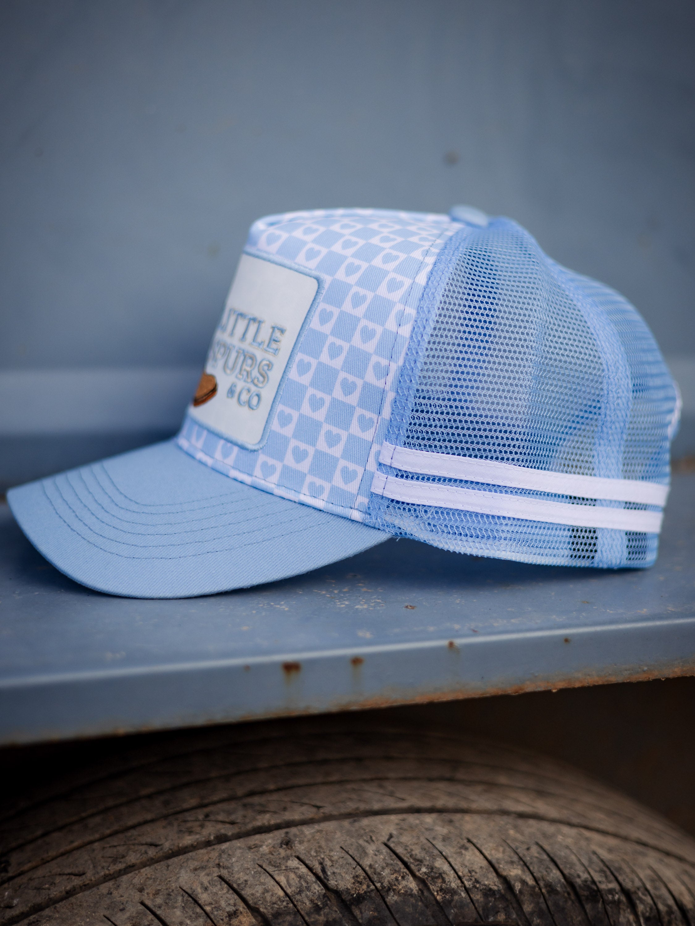 Little Spurs & Co - Blue Love Heart Cap