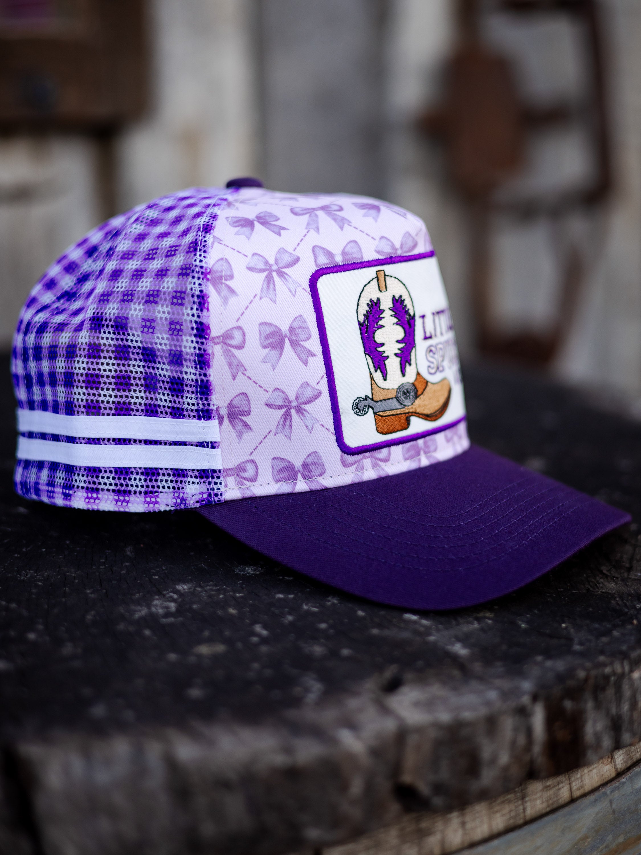 Little Spurs & Co - Purple Bow Cap