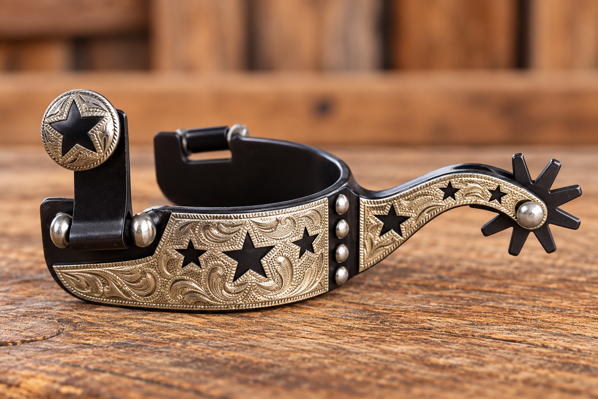 Youth Western Spurs – Silver Star Design