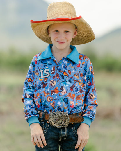 Kids Fishing Shirt - Wild West – Littlespursandco